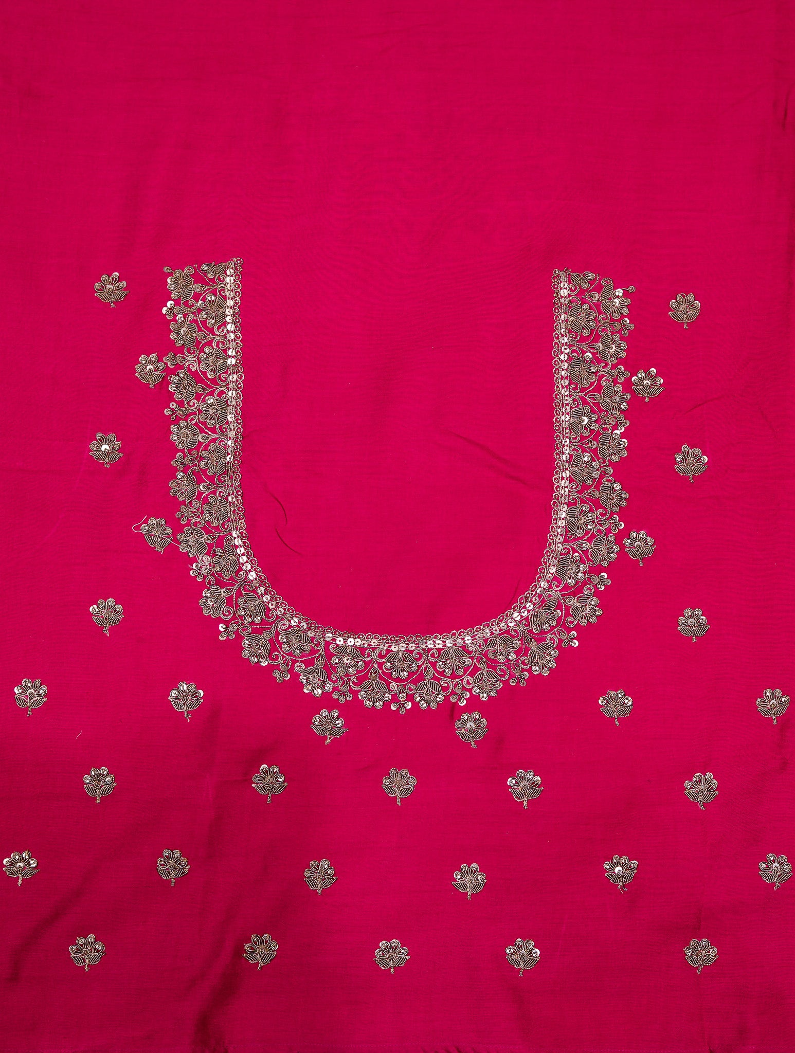 Designer Pink Katan Silk Saree