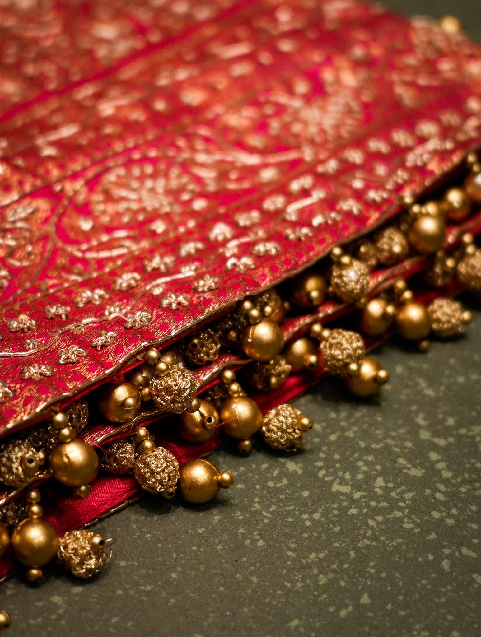 Designer Golden Katan Silk Saree