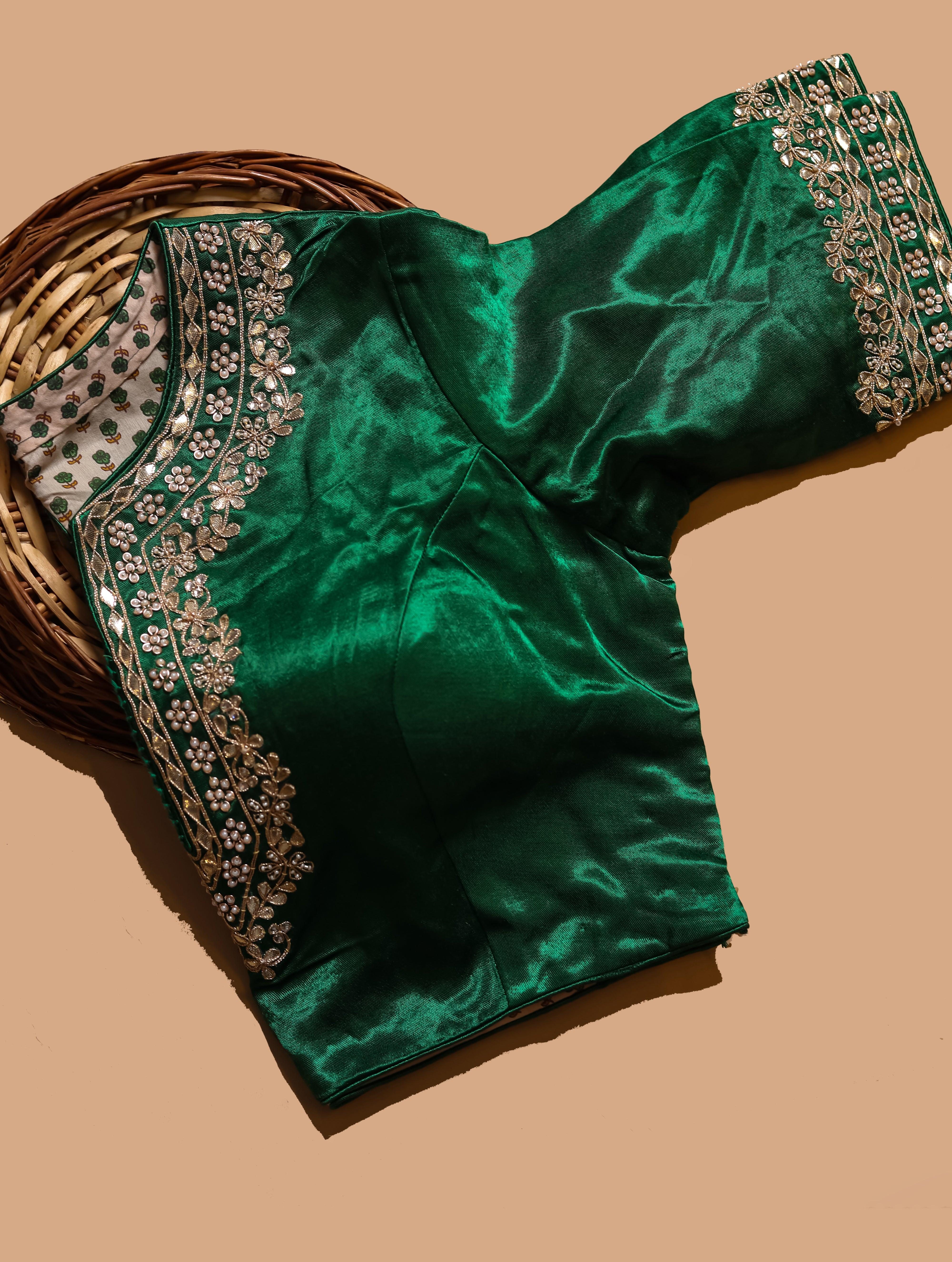 Designer Golden Crush Tissue Silk Saree - Sumangal Ekam