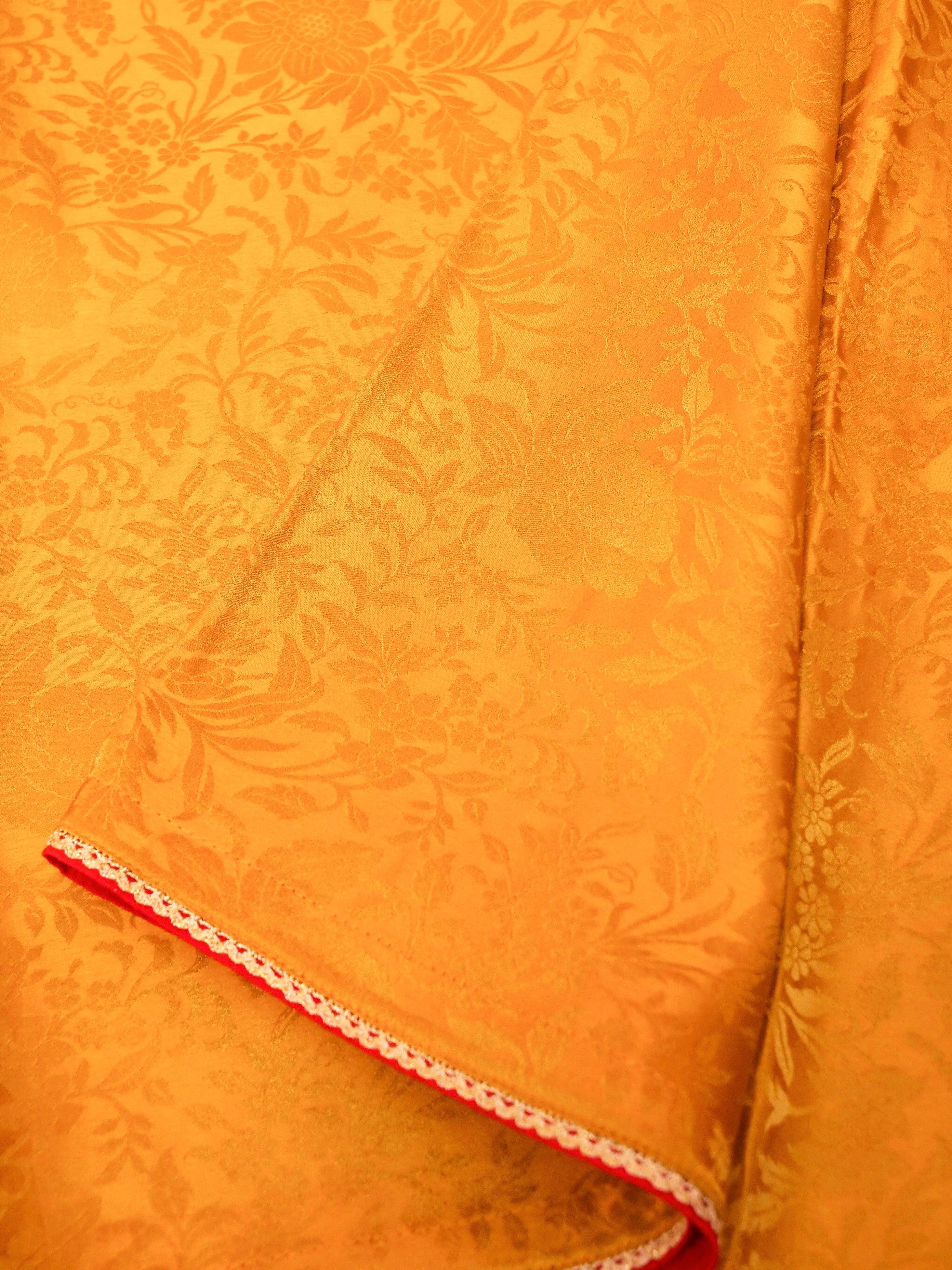 Designer Mustard Yellow Silk Saree - Sumangal Ekam