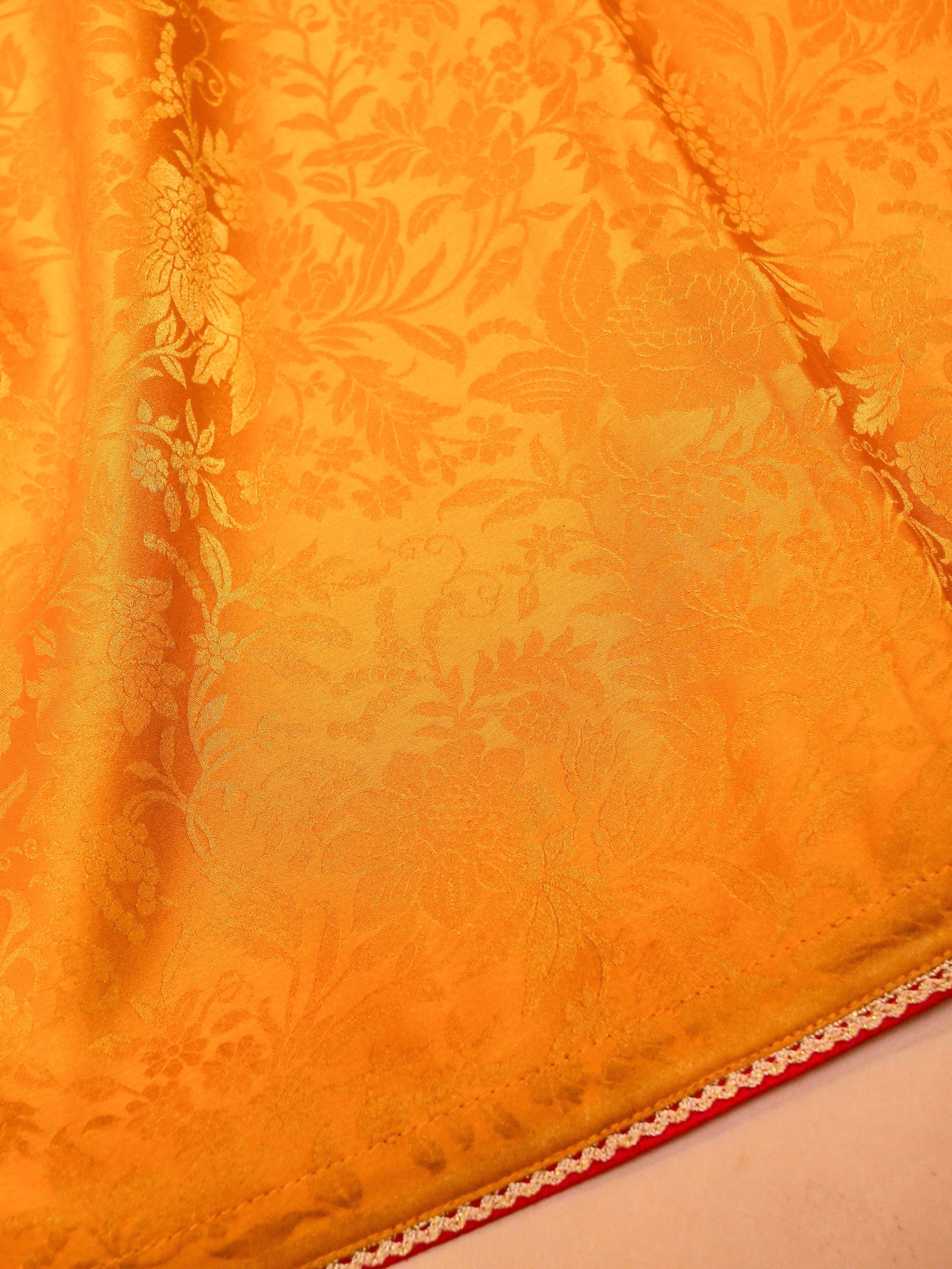 Designer Mustard Yellow Silk Saree - Sumangal Ekam
