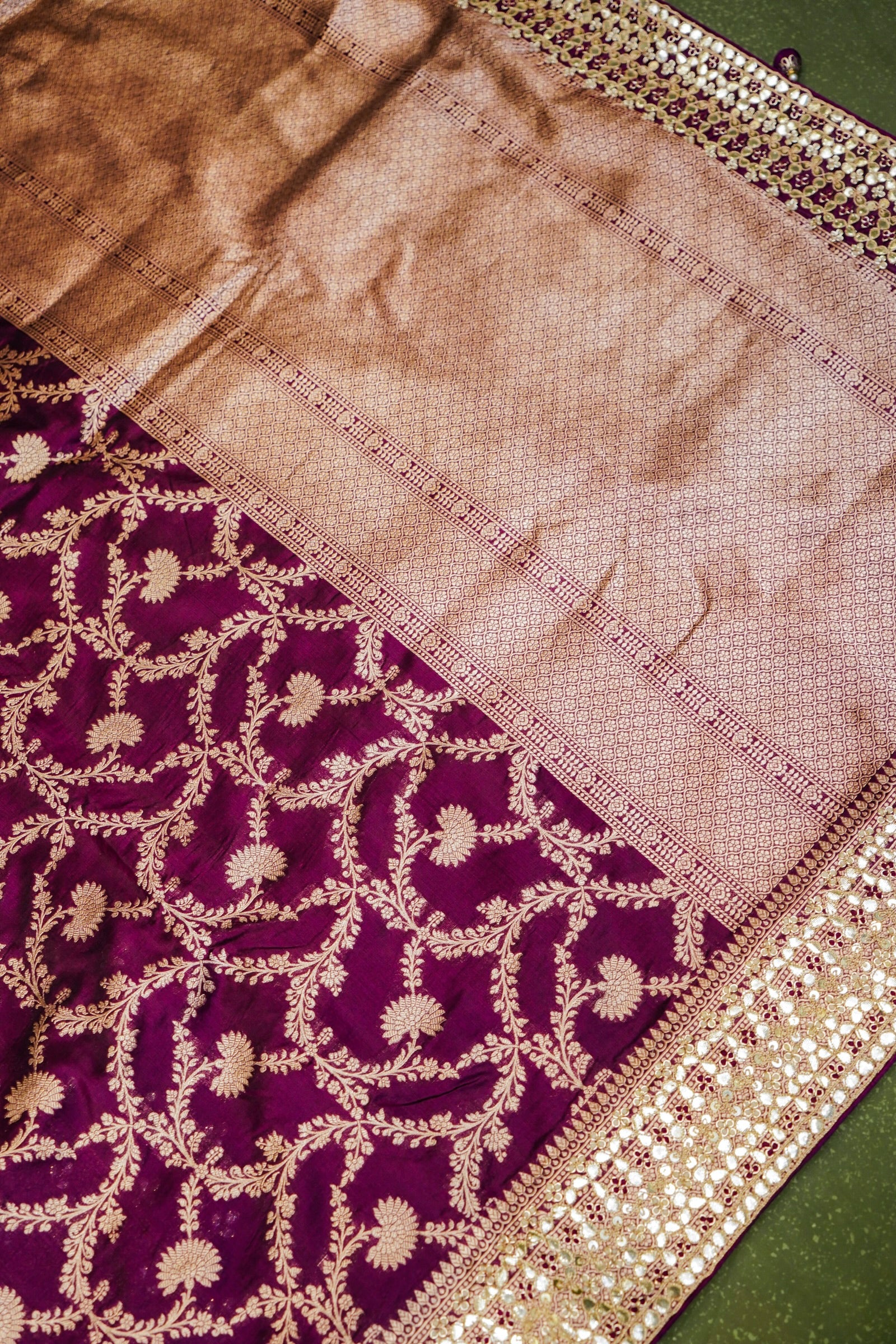 Designer Wine Katan Silk Saree