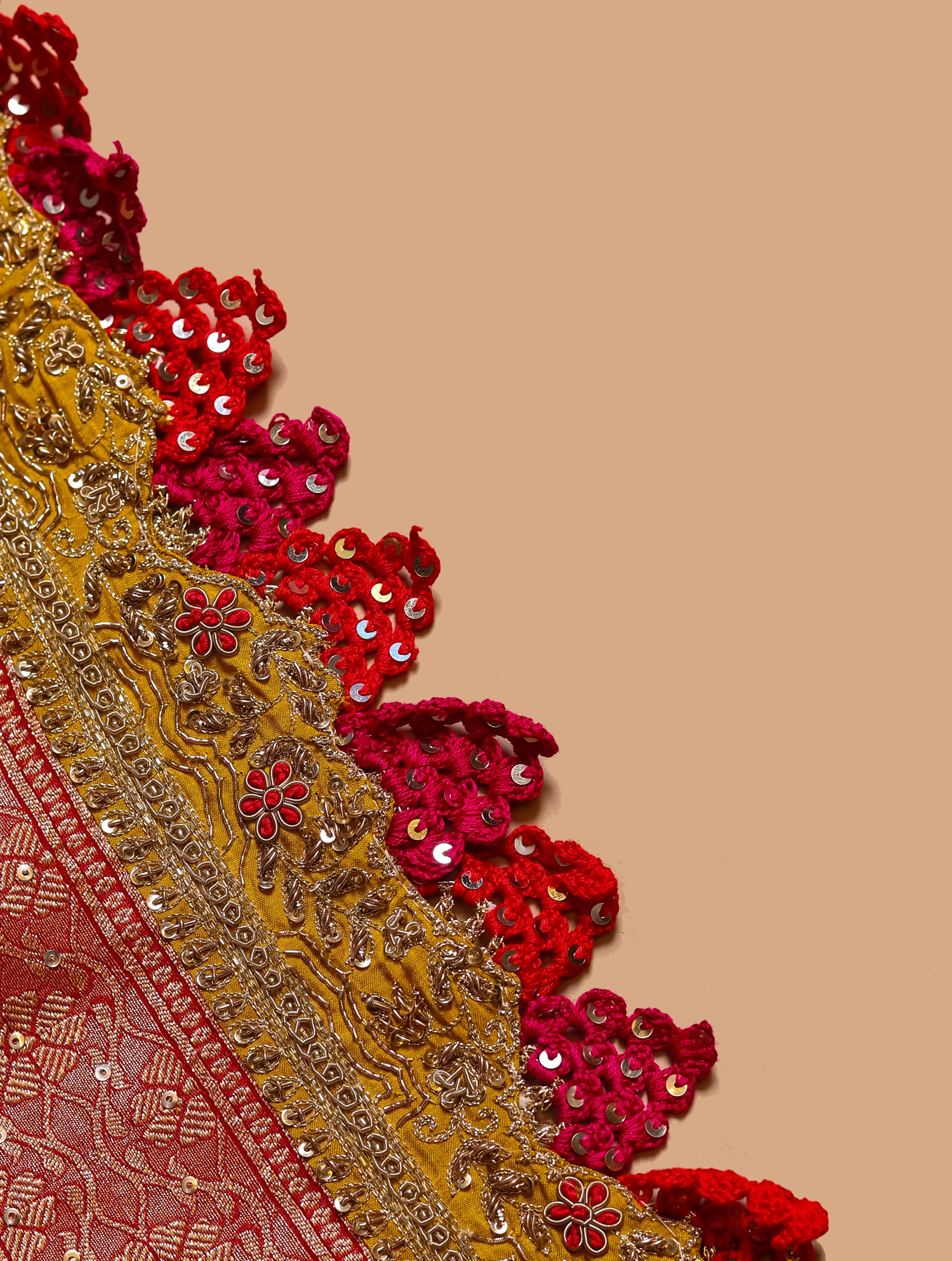 Handwoven Multi Banarasi Georgette Silk Saree - Sumangal Ekam