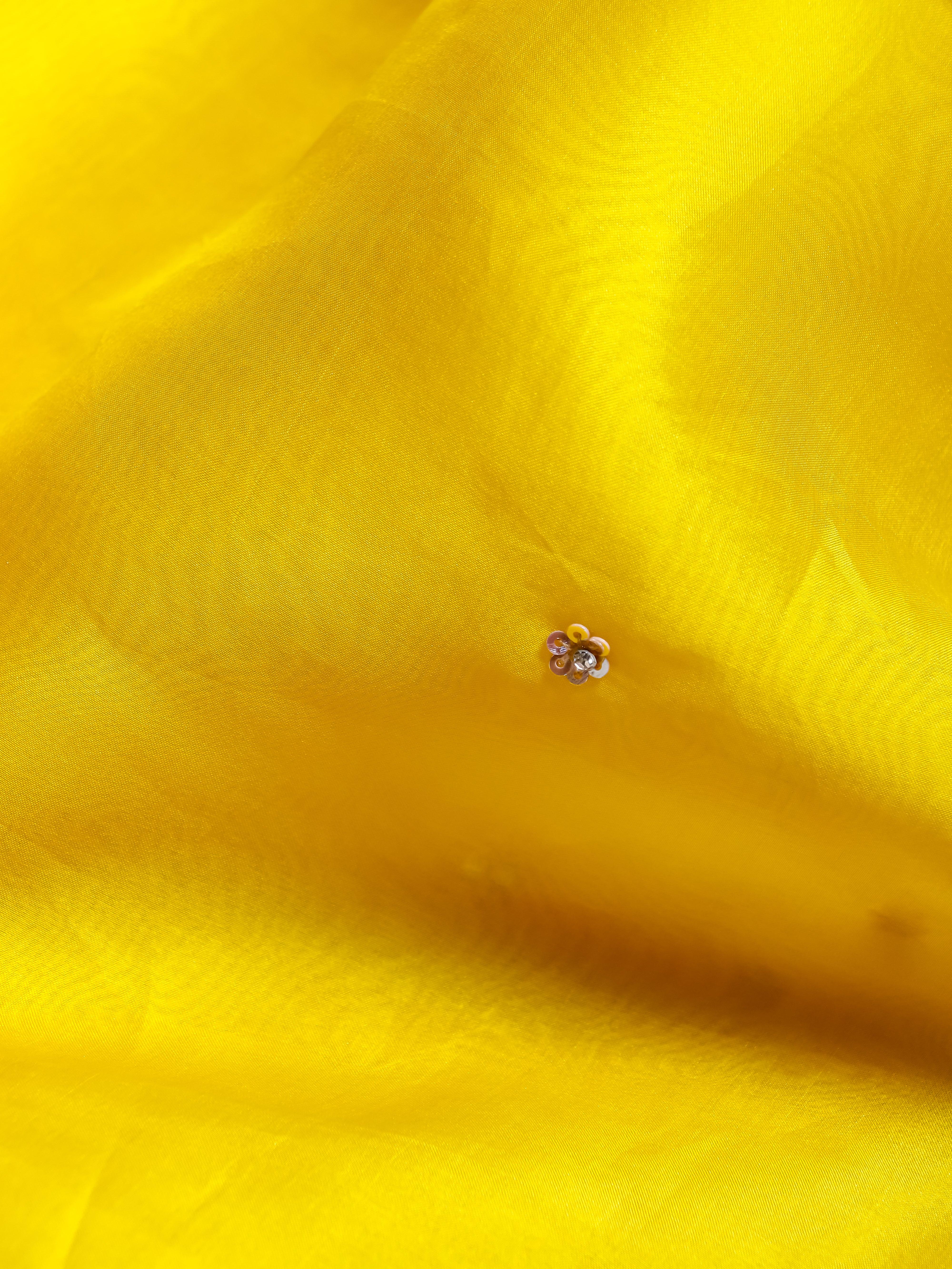 Designer Yellow Organza Silk Saree - Sumangal Ekam