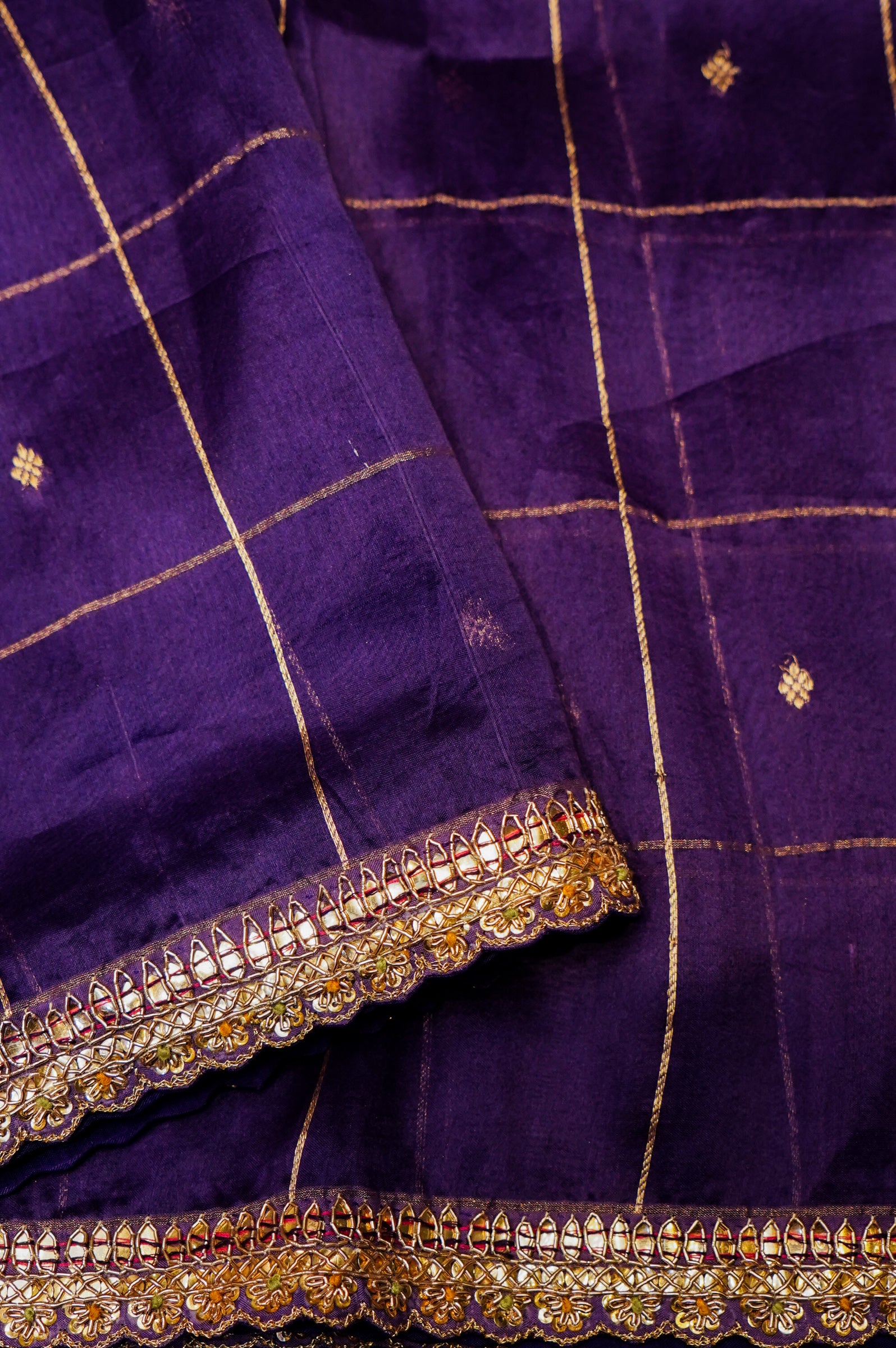 Designer Purple Organza Saree