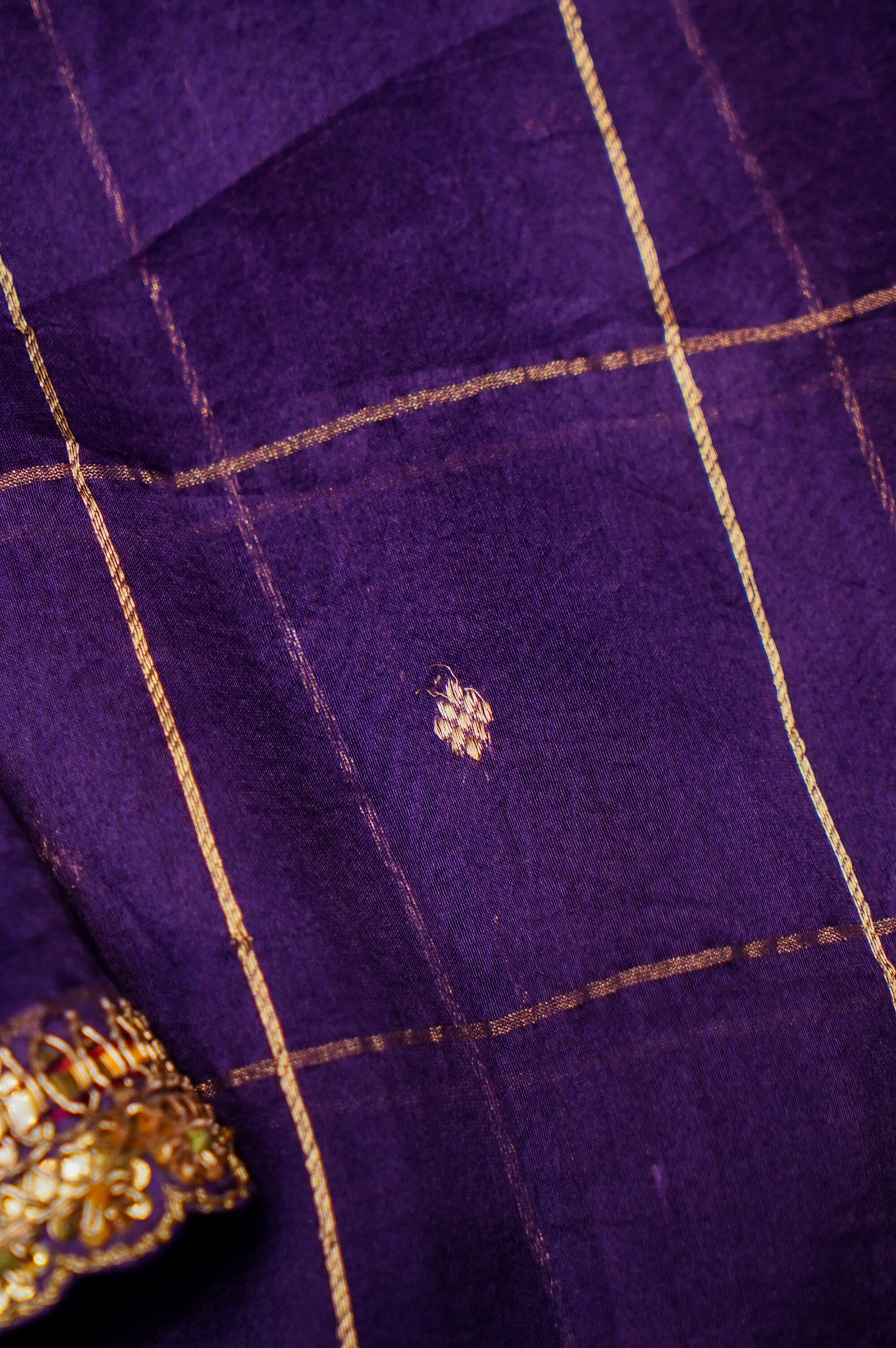 Designer Purple Organza Saree