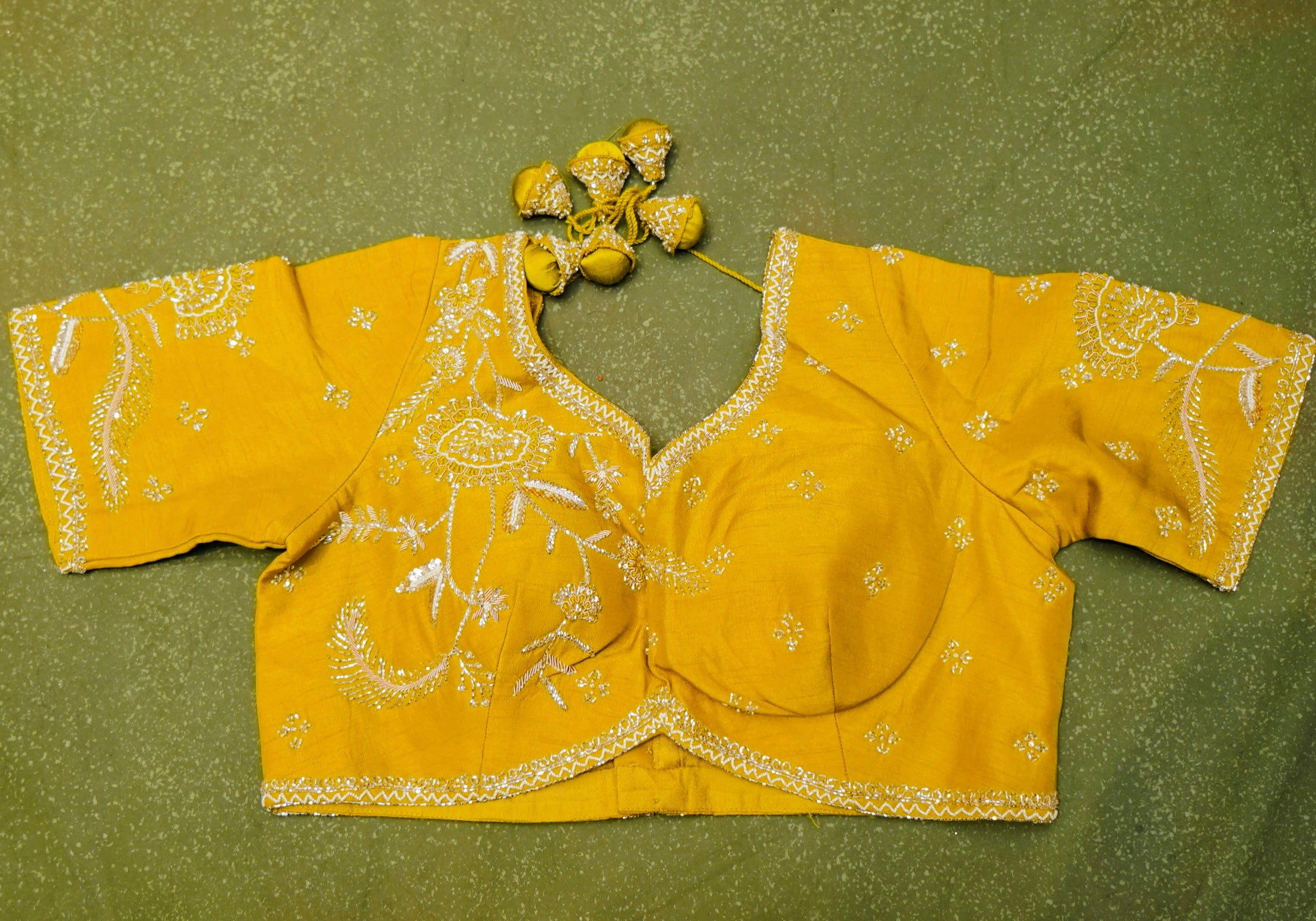 Designer Yellow Banarasi Moonga Silk Saree