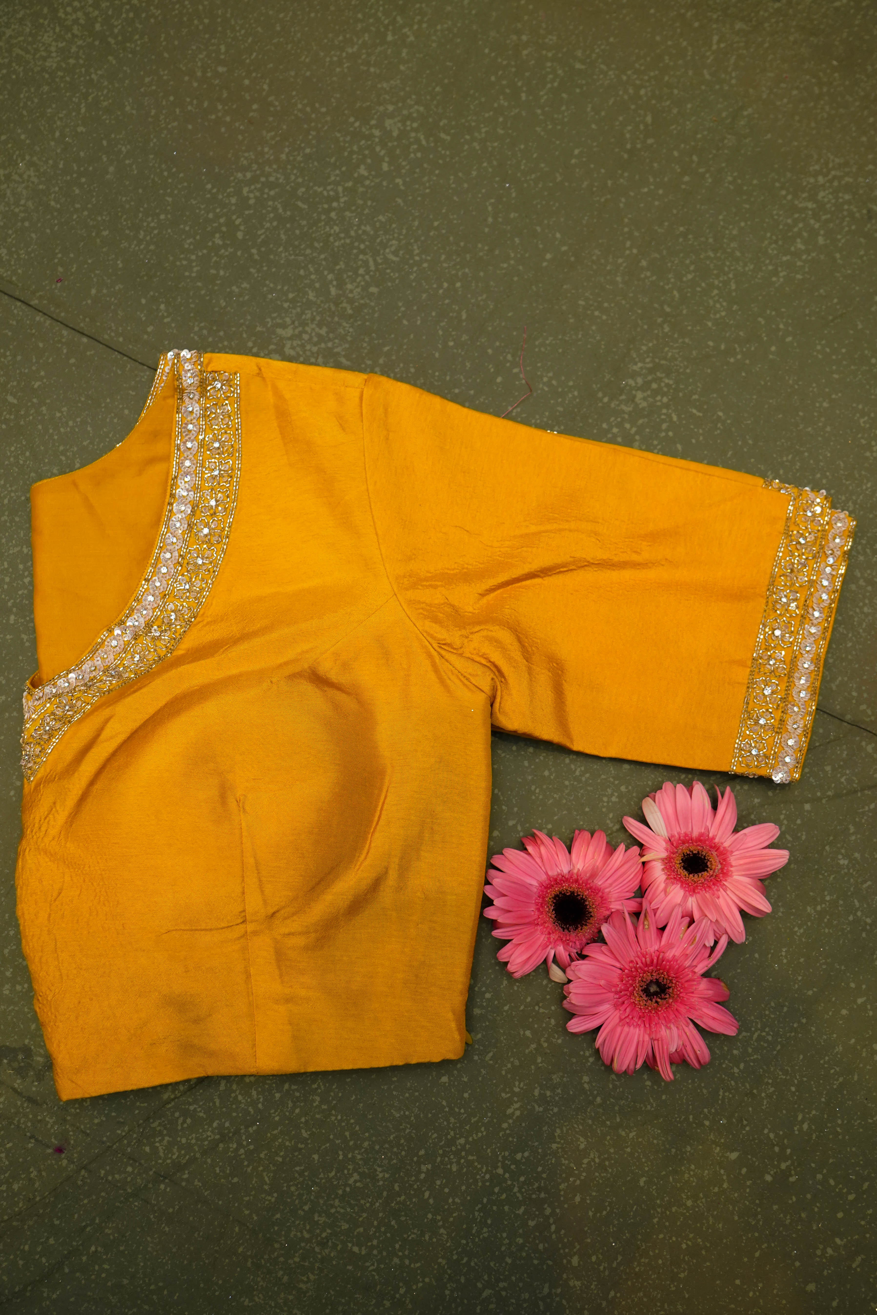 Designer Yellow Moonga Silk Saree