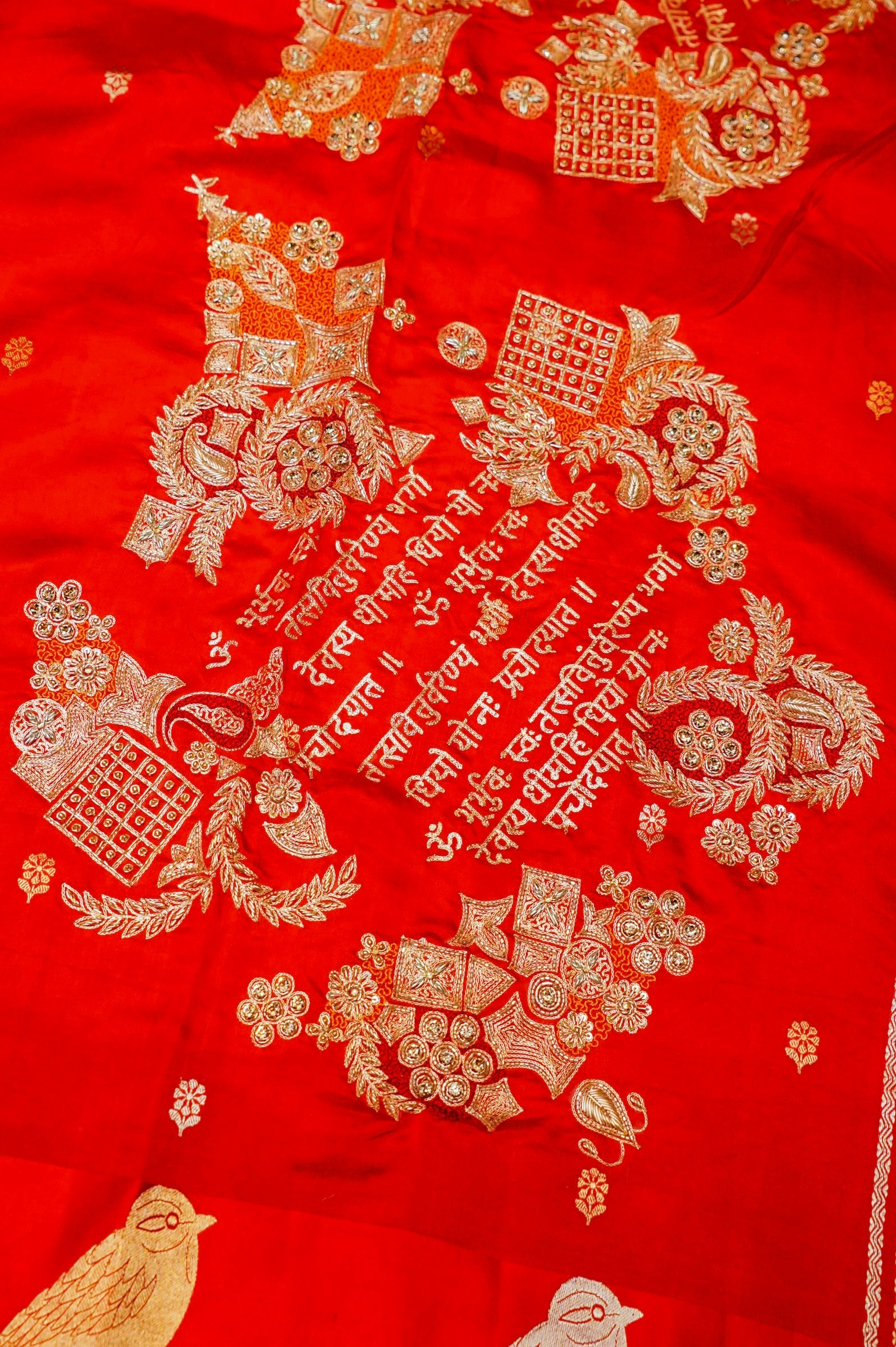 Designer Red Banarasi Katan Soft Silk Saree