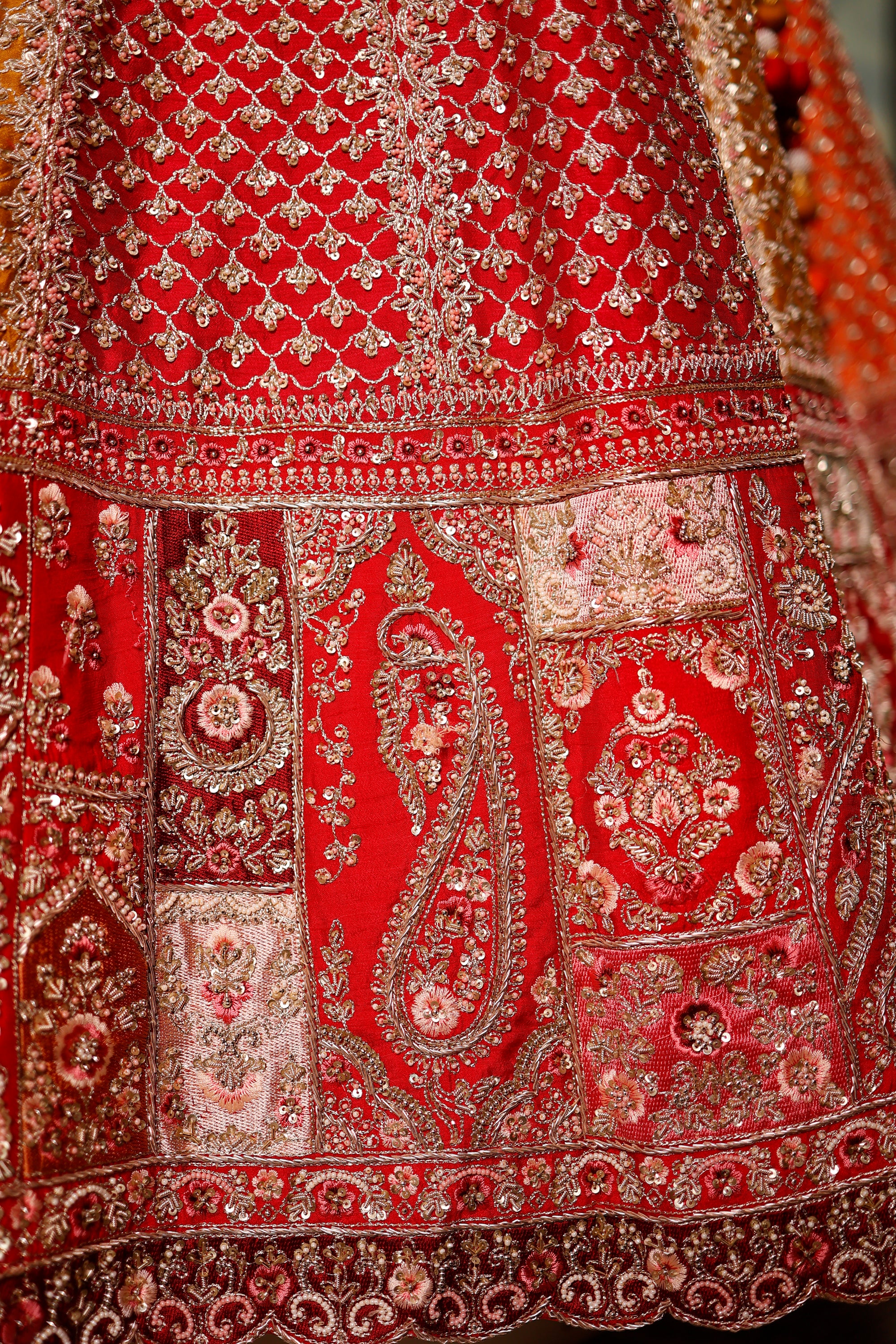 Designer Rangkat Raw Silk Bridal Lehenga