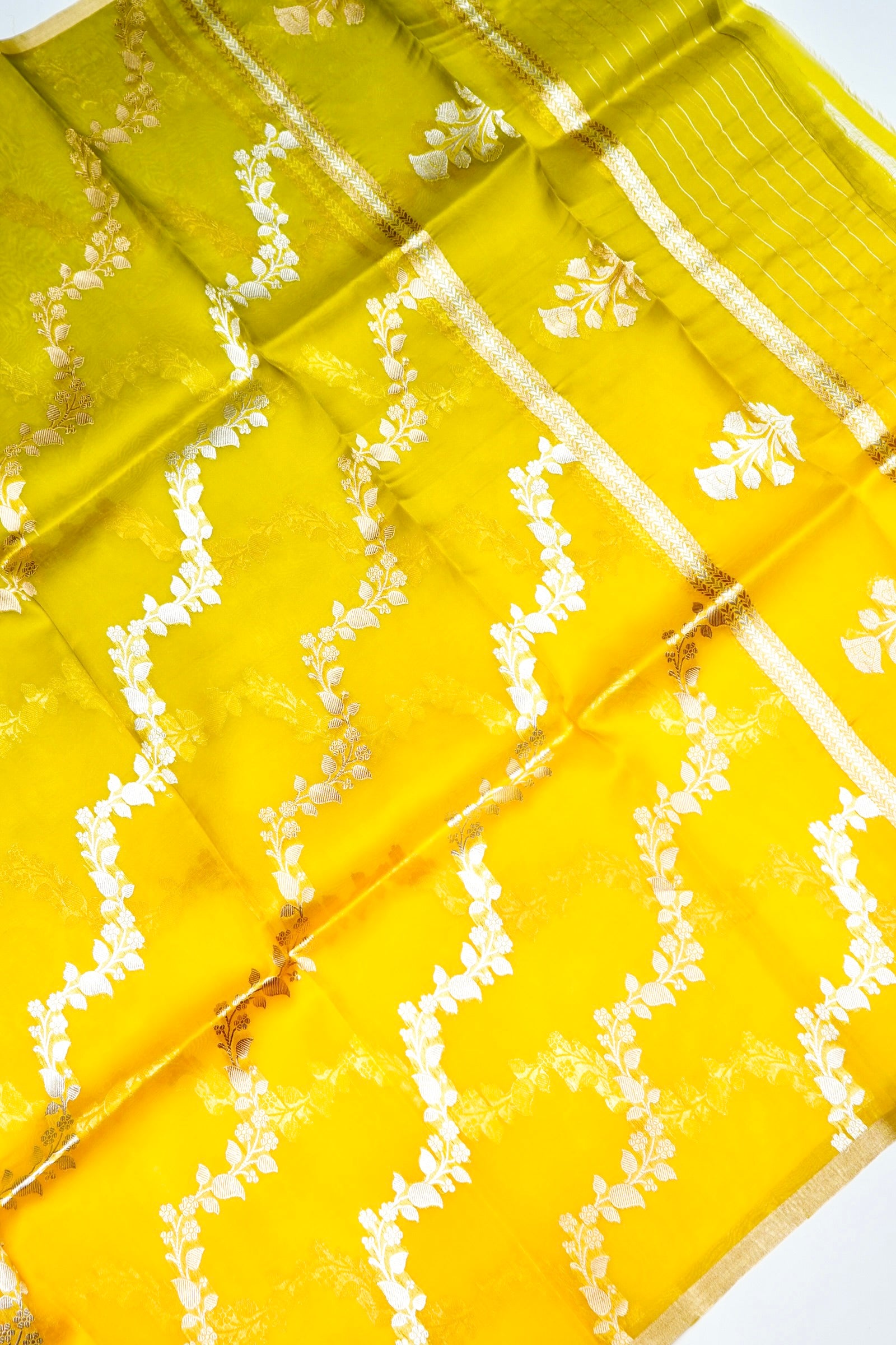 Designer Mustard Yellow Moonga Silk Suit