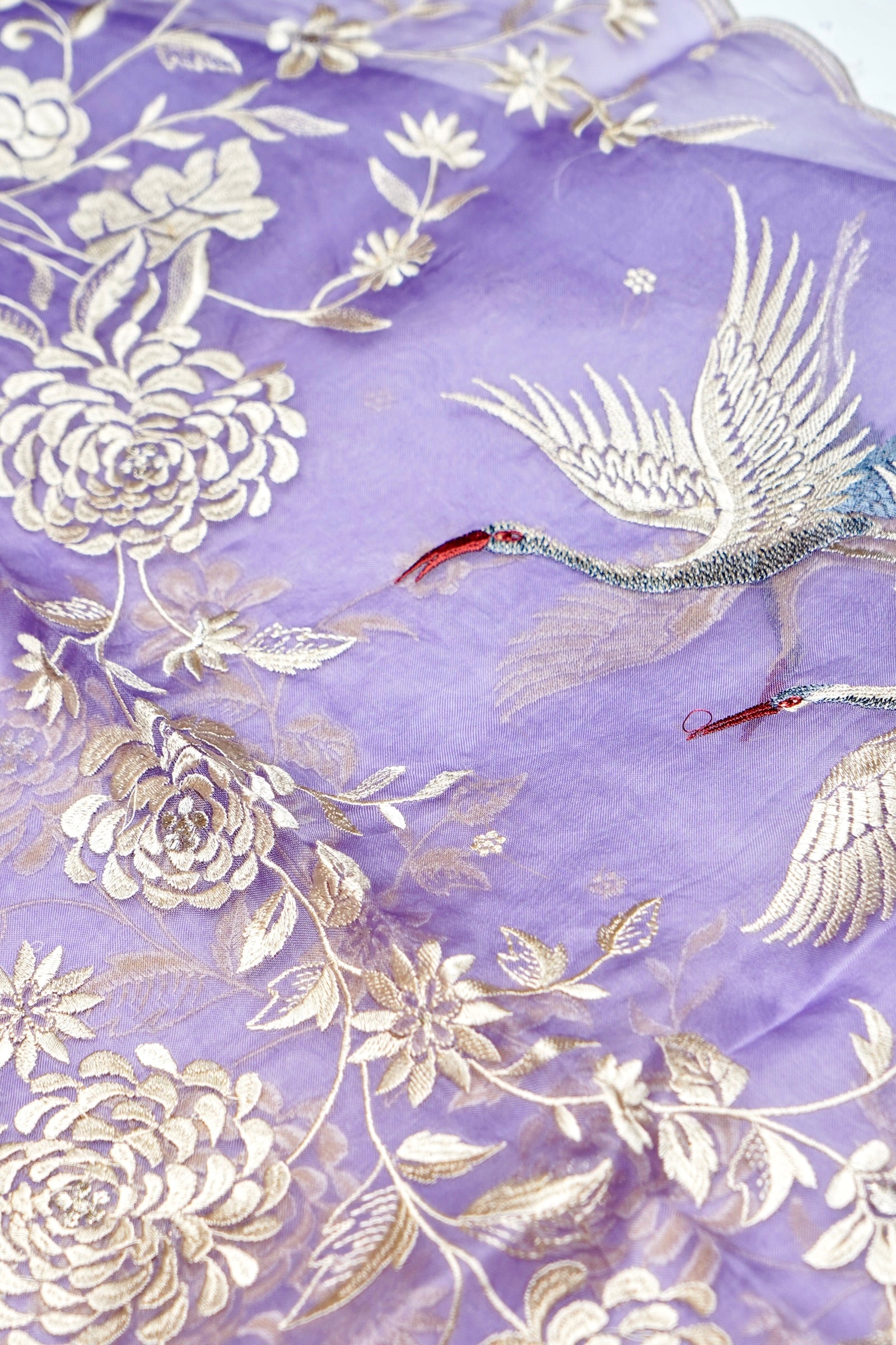 Designer Purple Organza Silk Suit