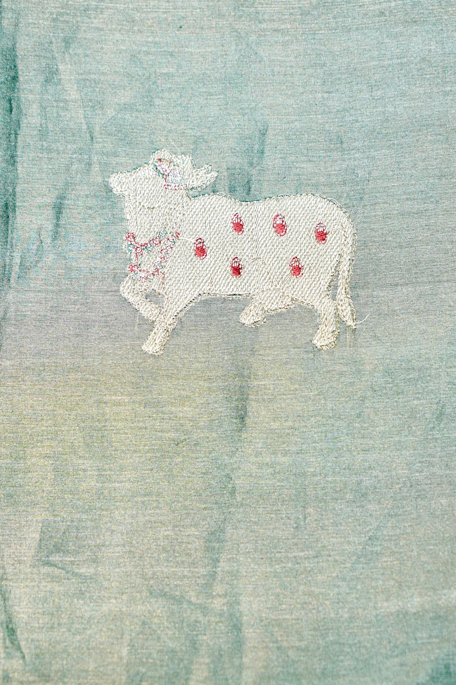 Designer Sea Green Tissue Silk Suit