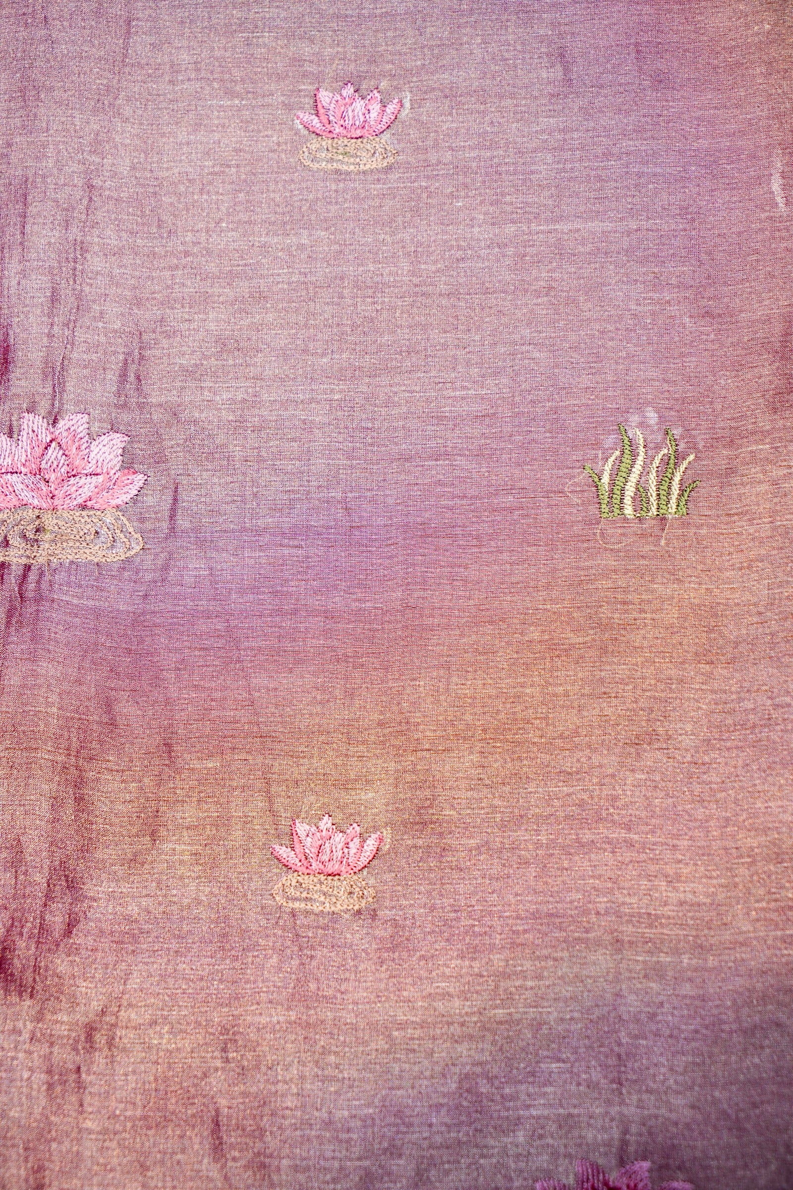 Designer Lavender Pink Tissue Silk Suit