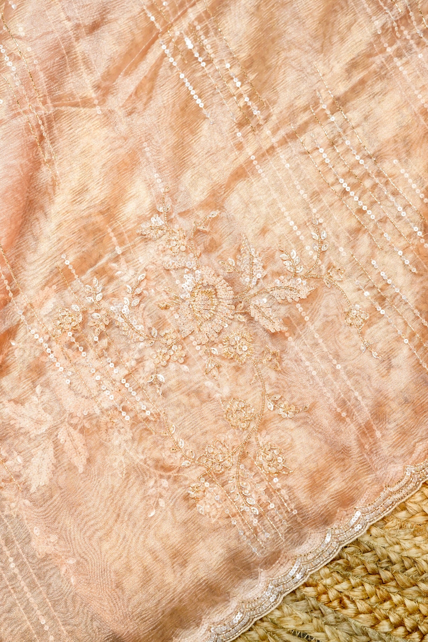 Designer Gold Crush Tissue Suit