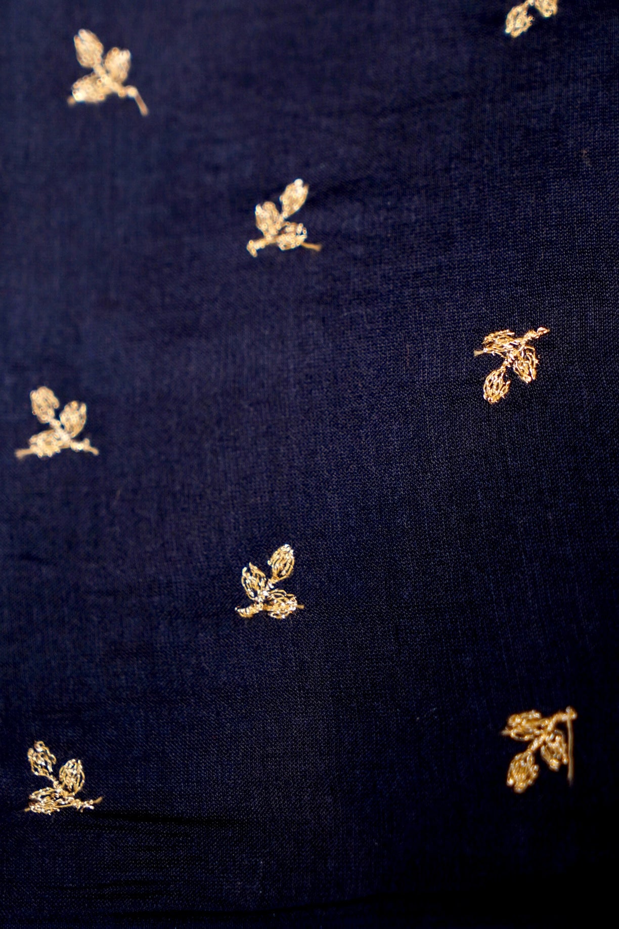 Designer Navy Blue Organza Silk Saree