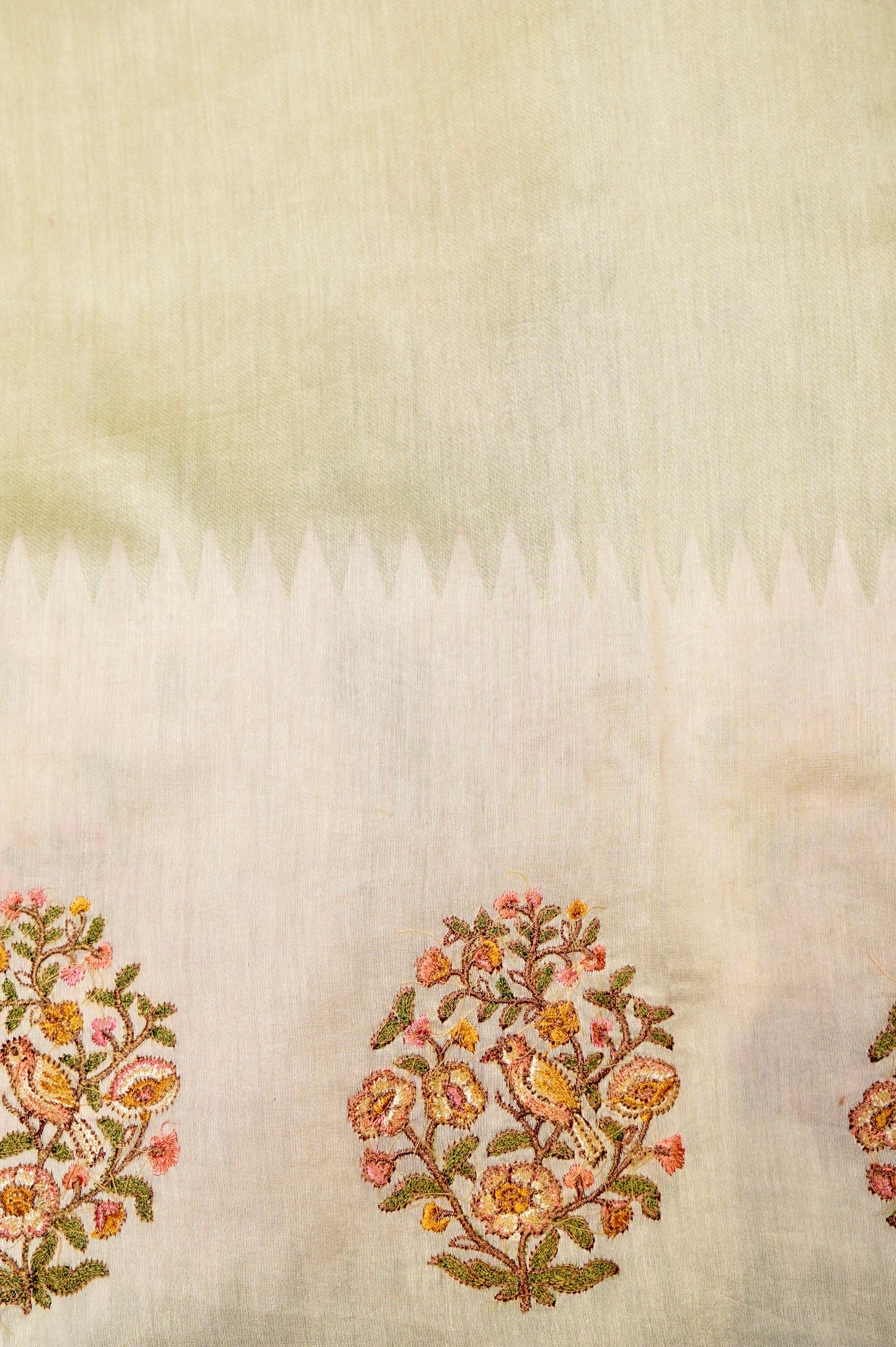Designer White Organza Silk Saree