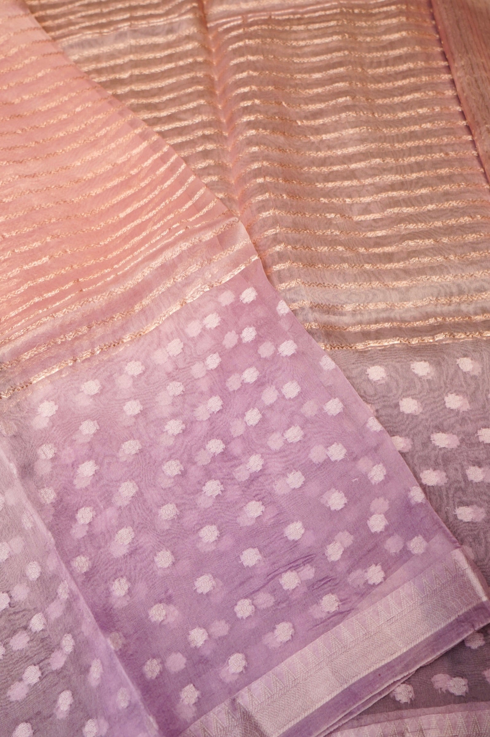 Designer Lavender Organza Suit