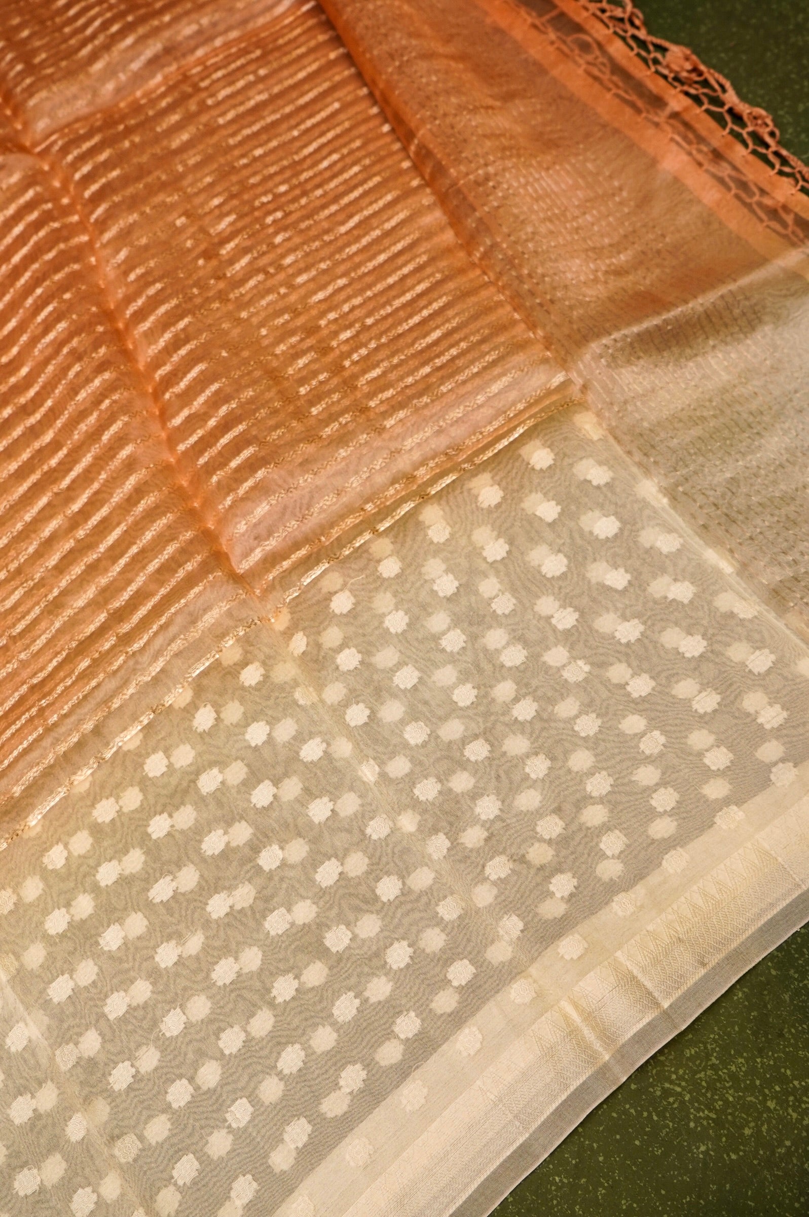 Designer Beige Organza  Suit