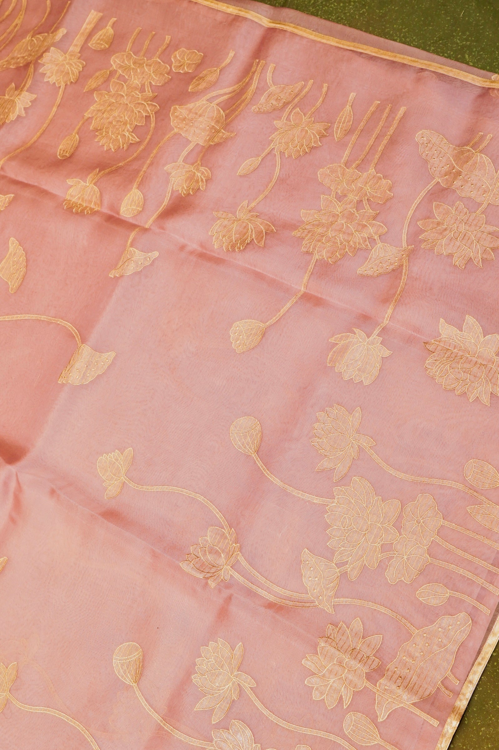 Designer Lavender Organza Saree