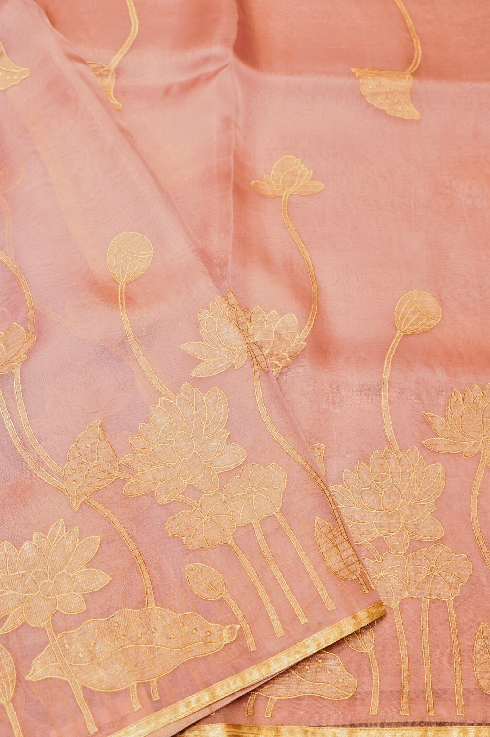 Designer Lavender Organza Saree