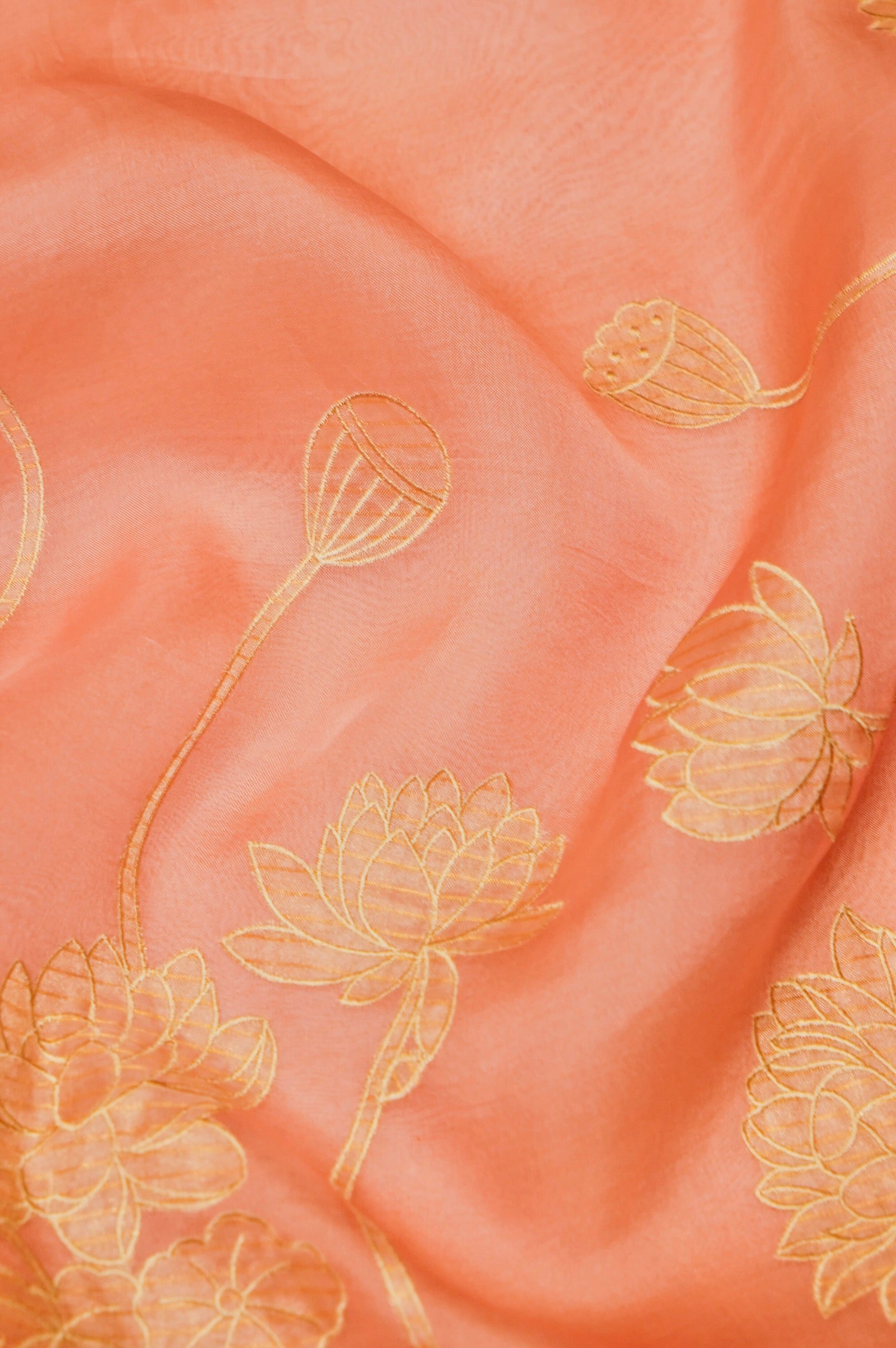 Designer Pink Organza Saree