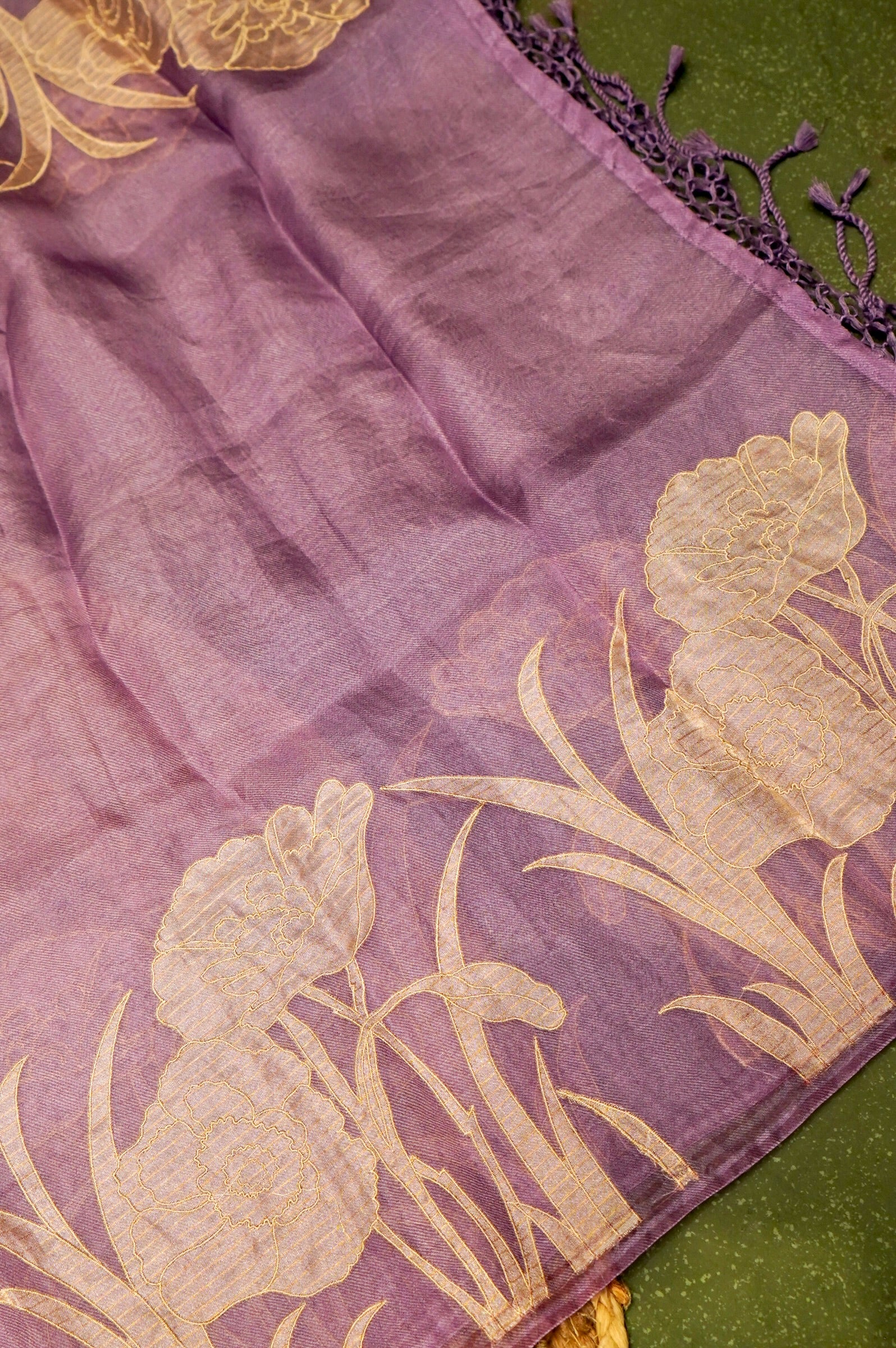 Designer Onion Pink Organza Suit