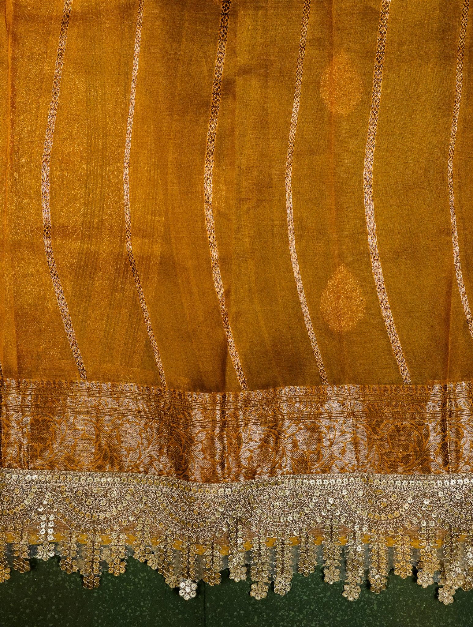 Designer Purple Organza Saree