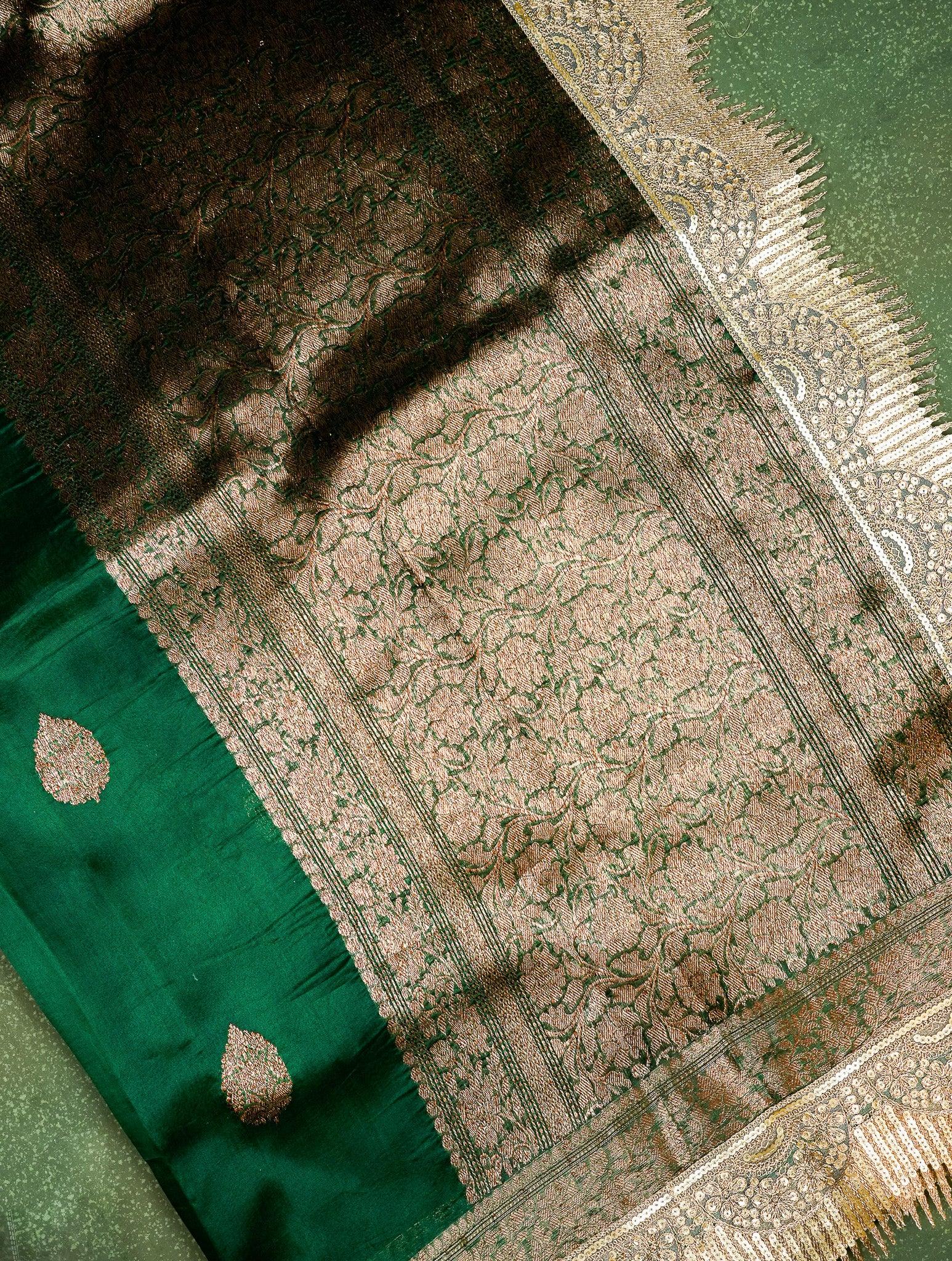 Designer Green Organza Saree