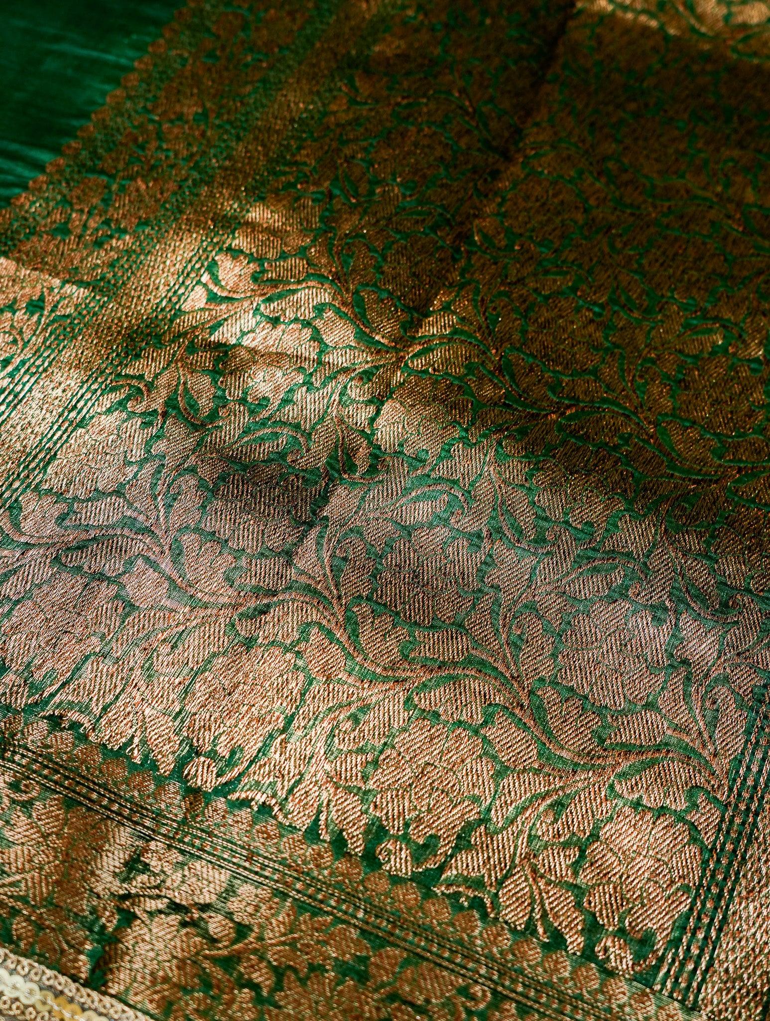 Designer Green Organza Saree