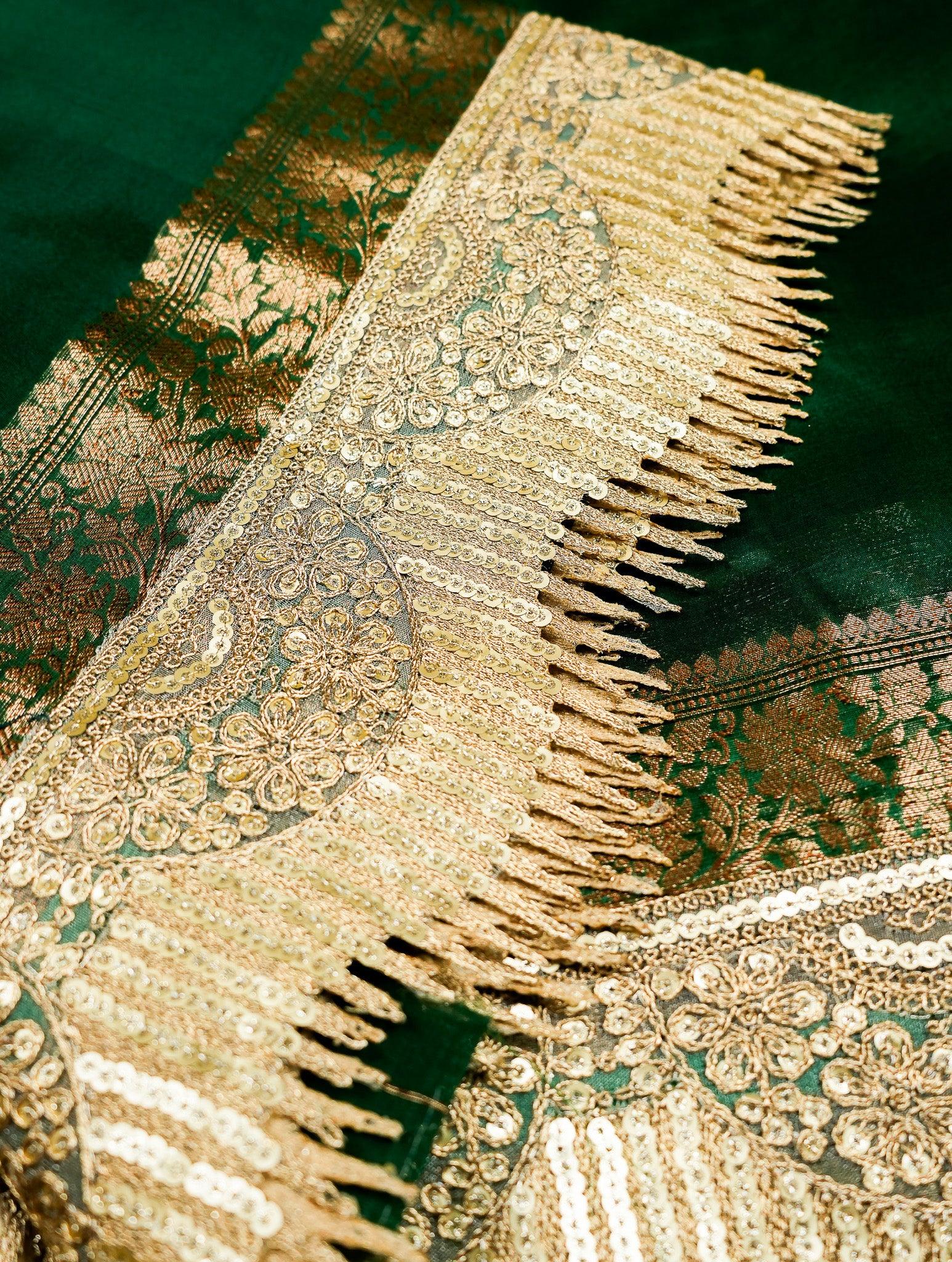 Designer Green Organza Saree