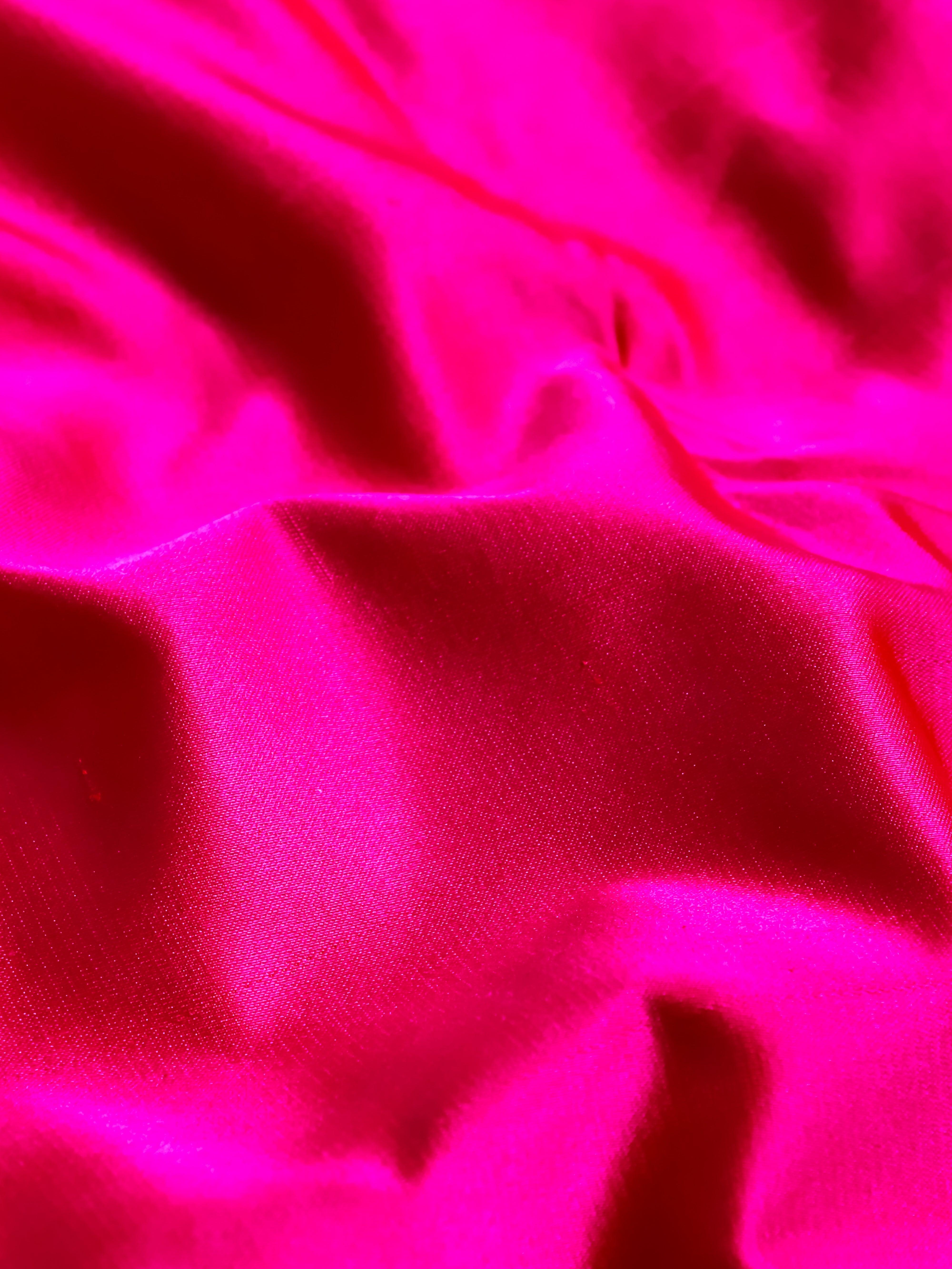 Handwoven Pink Banarasi Mashru Silk Saree - Sumangal Ekam
