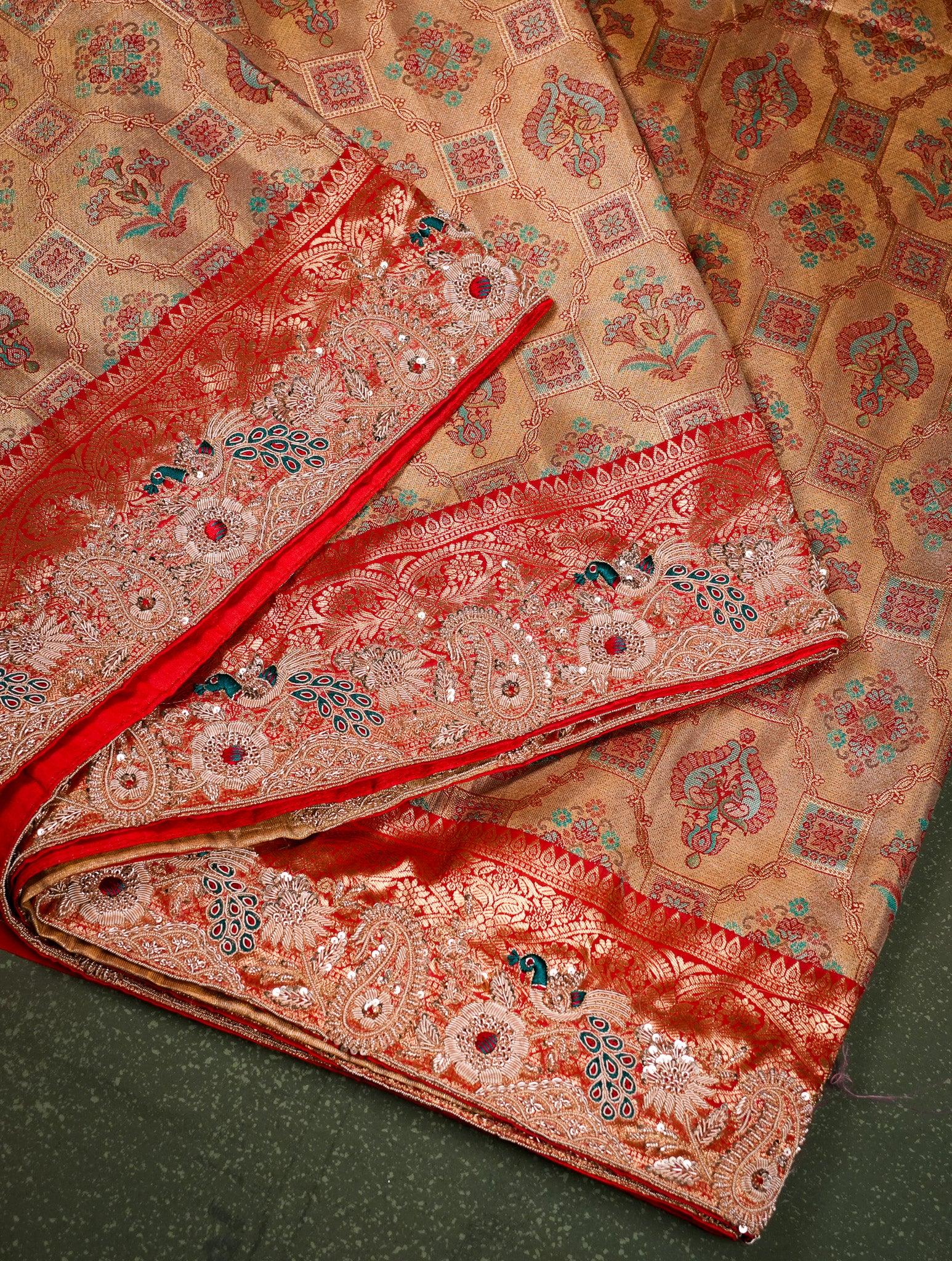 Designer Golden Kanjivaram Silk Saree