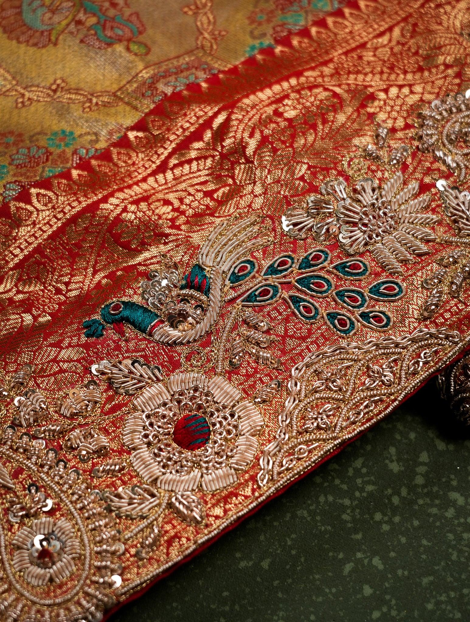 Designer Golden Kanjivaram Silk Saree