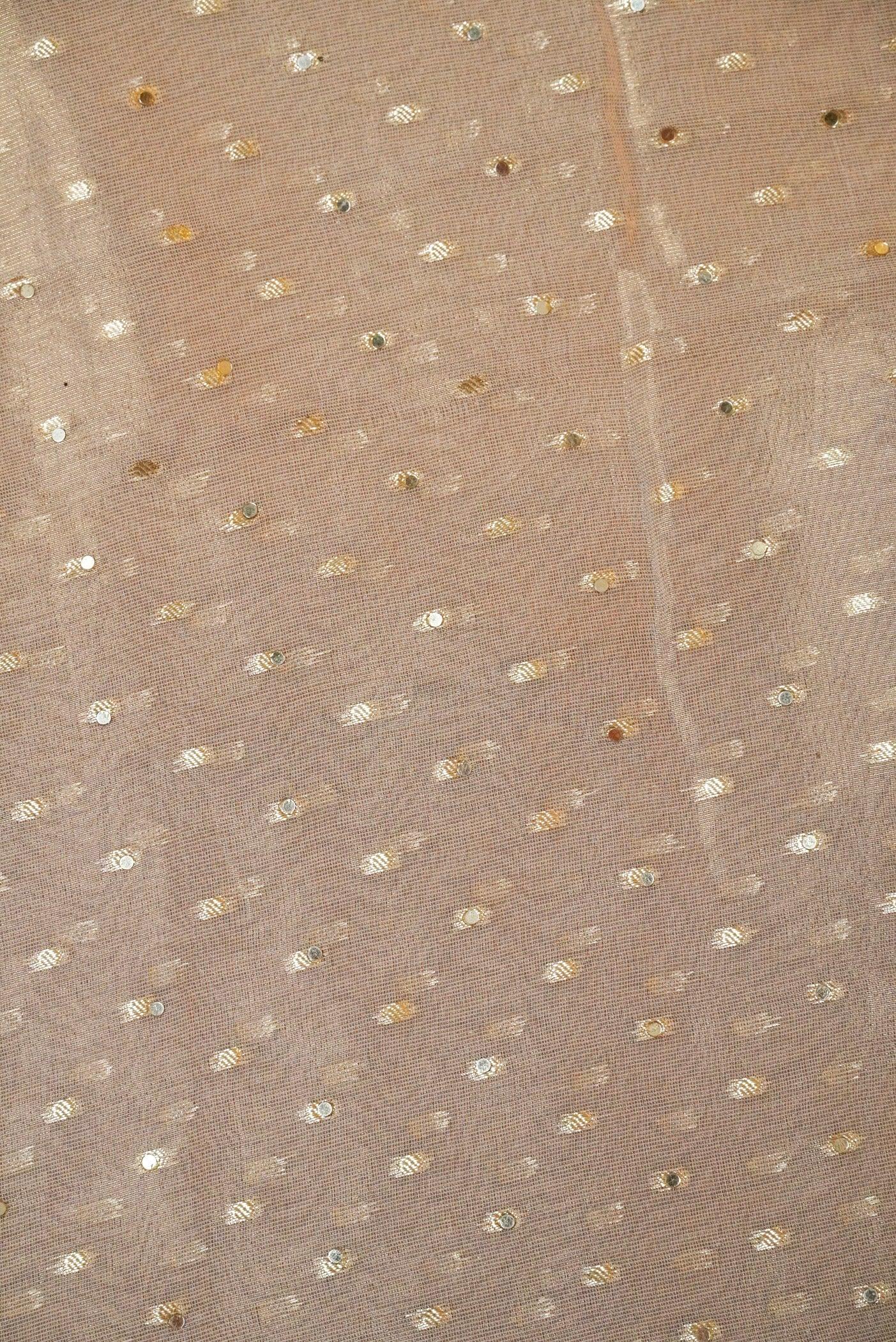 Designer Rose Gold Tissue Silk Suit - Sumangal Ekam