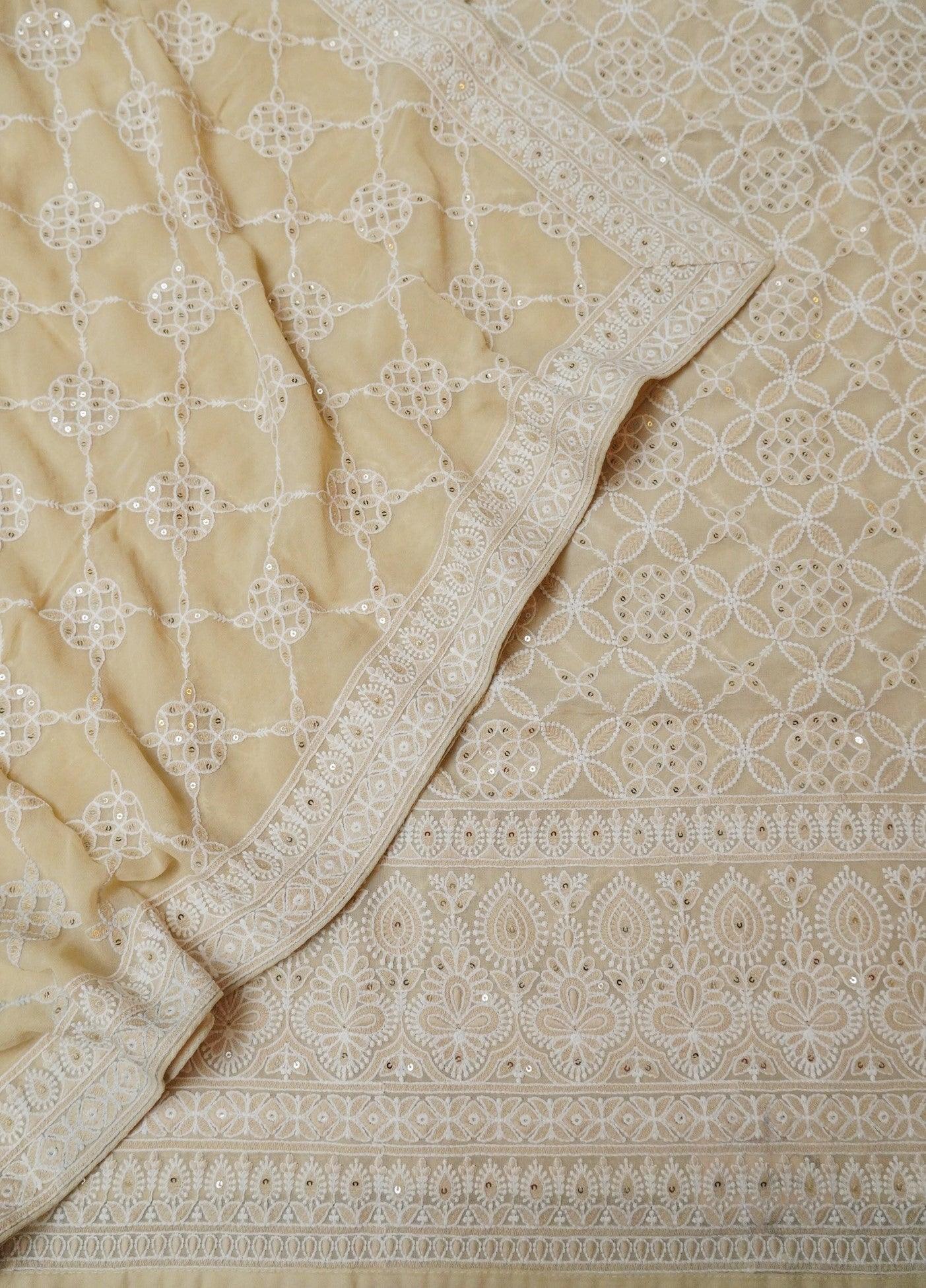 Designer Lemon Yellow Georgette Suit - Sumangal Ekam