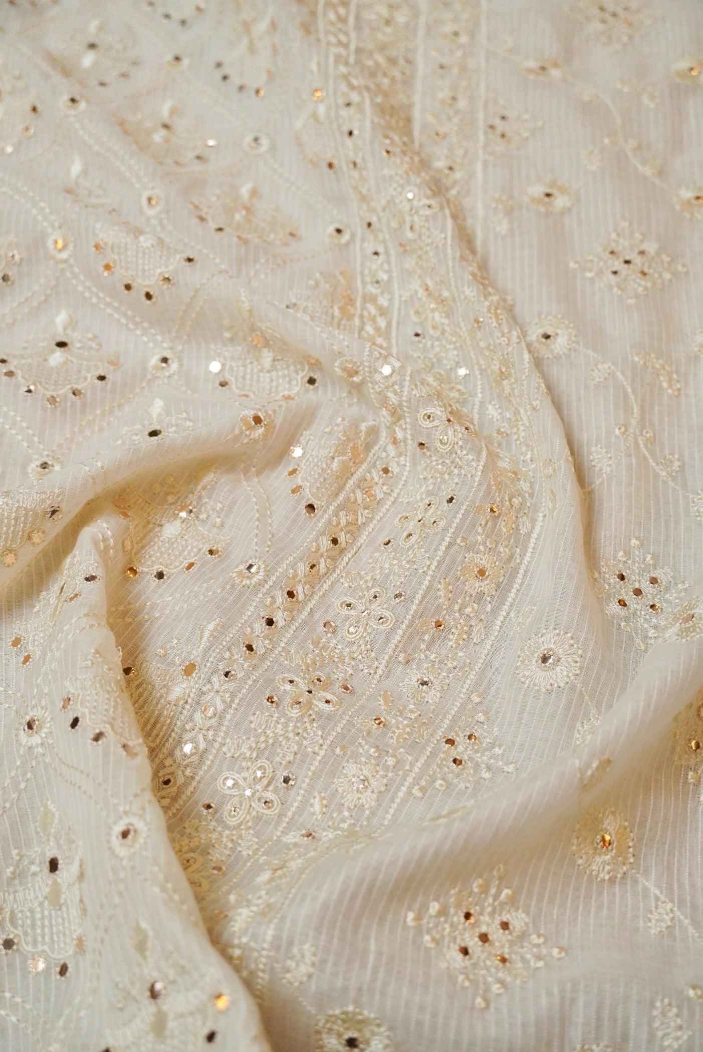 Designer Off White Kota Cotton Suit - Sumangal Ekam