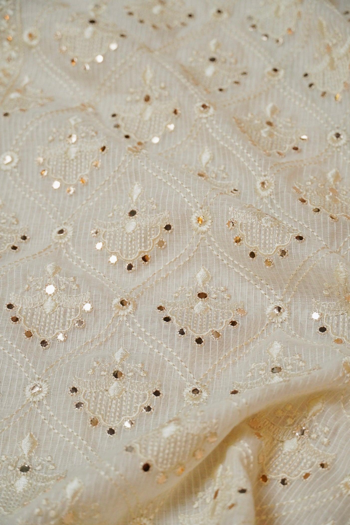 Designer Off White Kota Cotton Suit - Sumangal Ekam