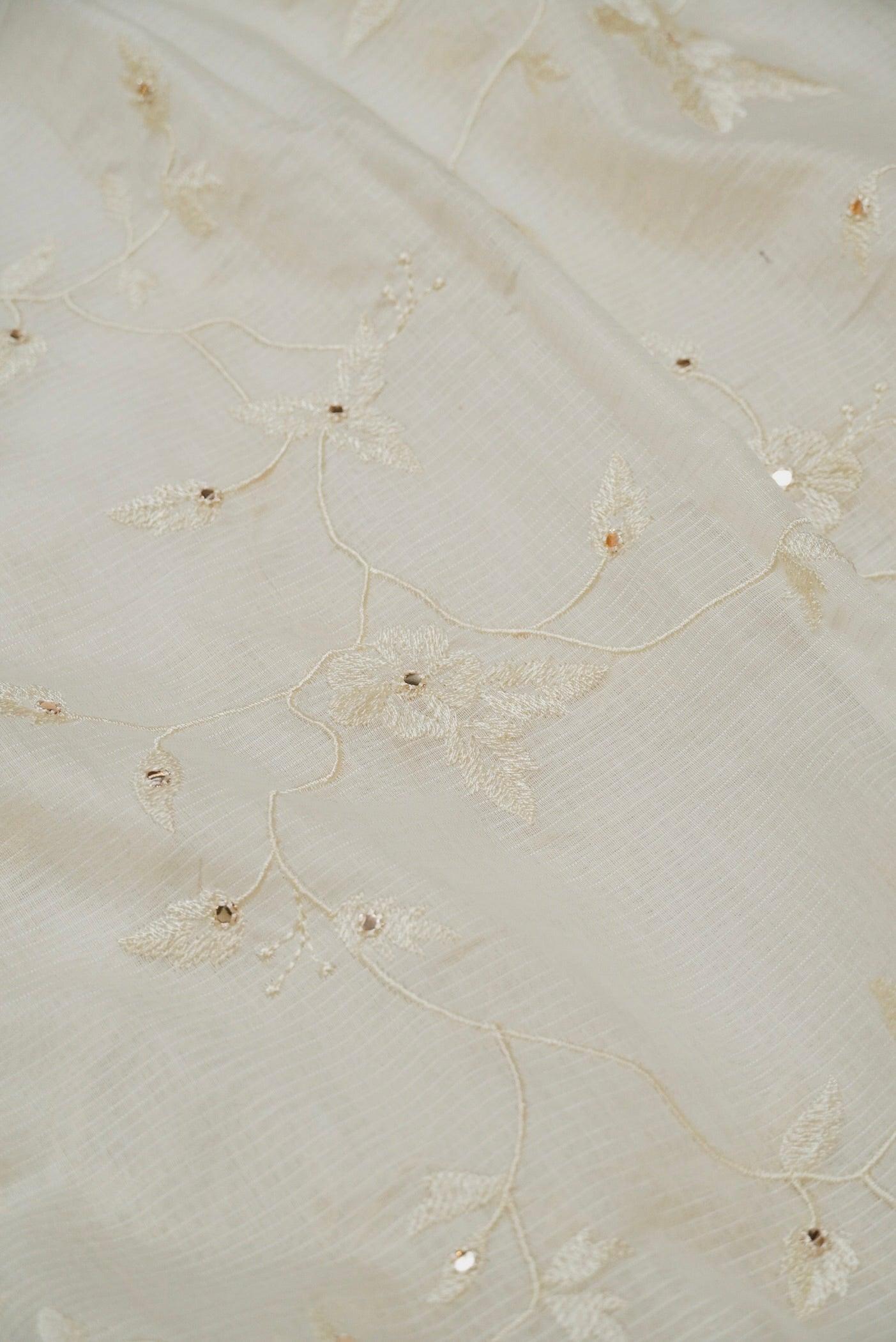 Designer Off White Kota Cotton Suit - Sumangal Ekam