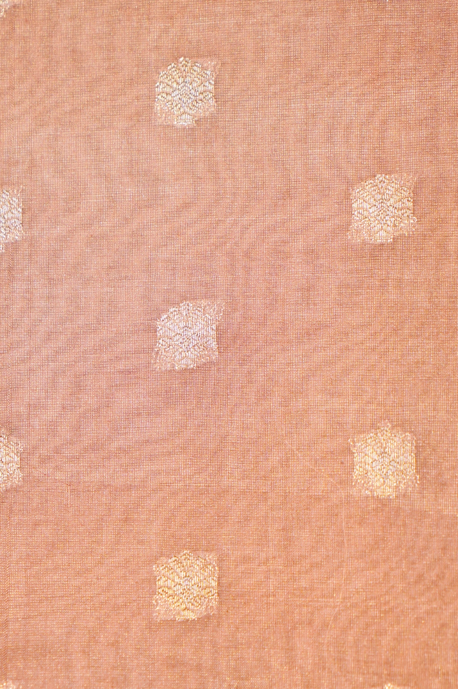 Designer Peach Chanderi Silk Suit