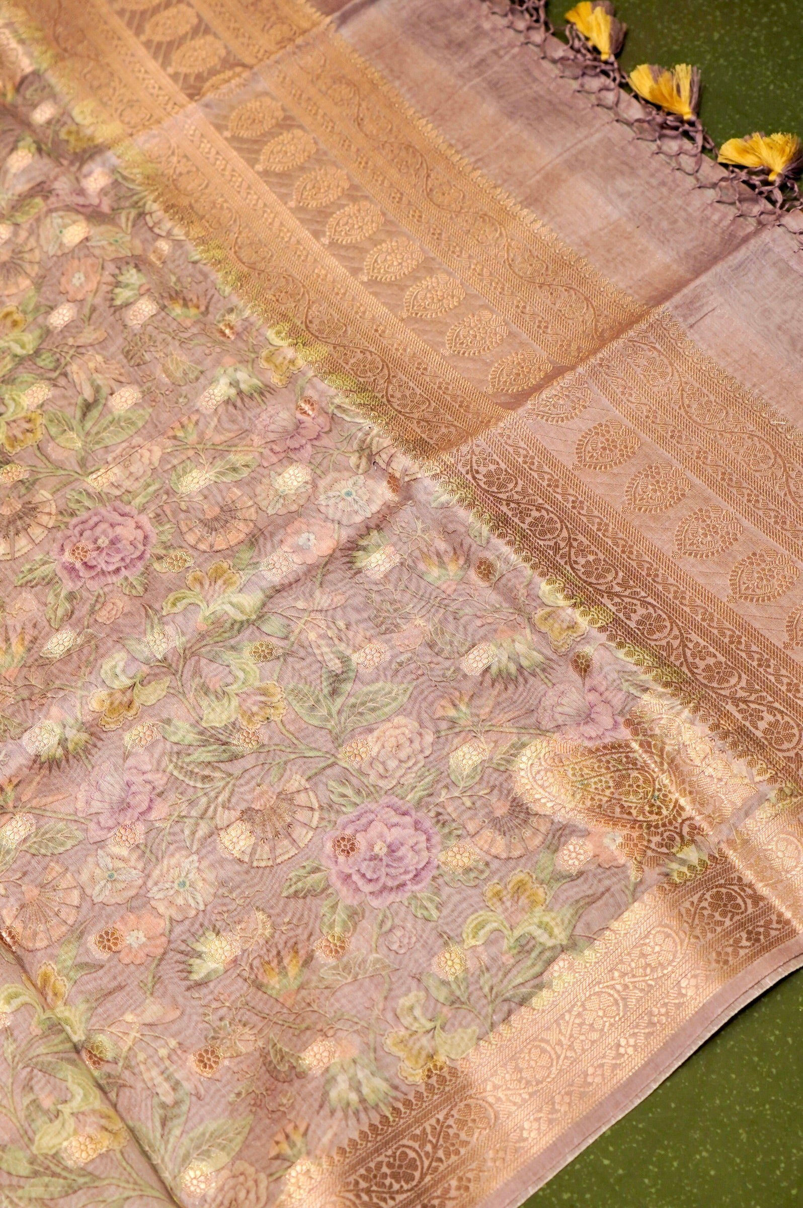 Designer Lavender Chanderi Silk Suit