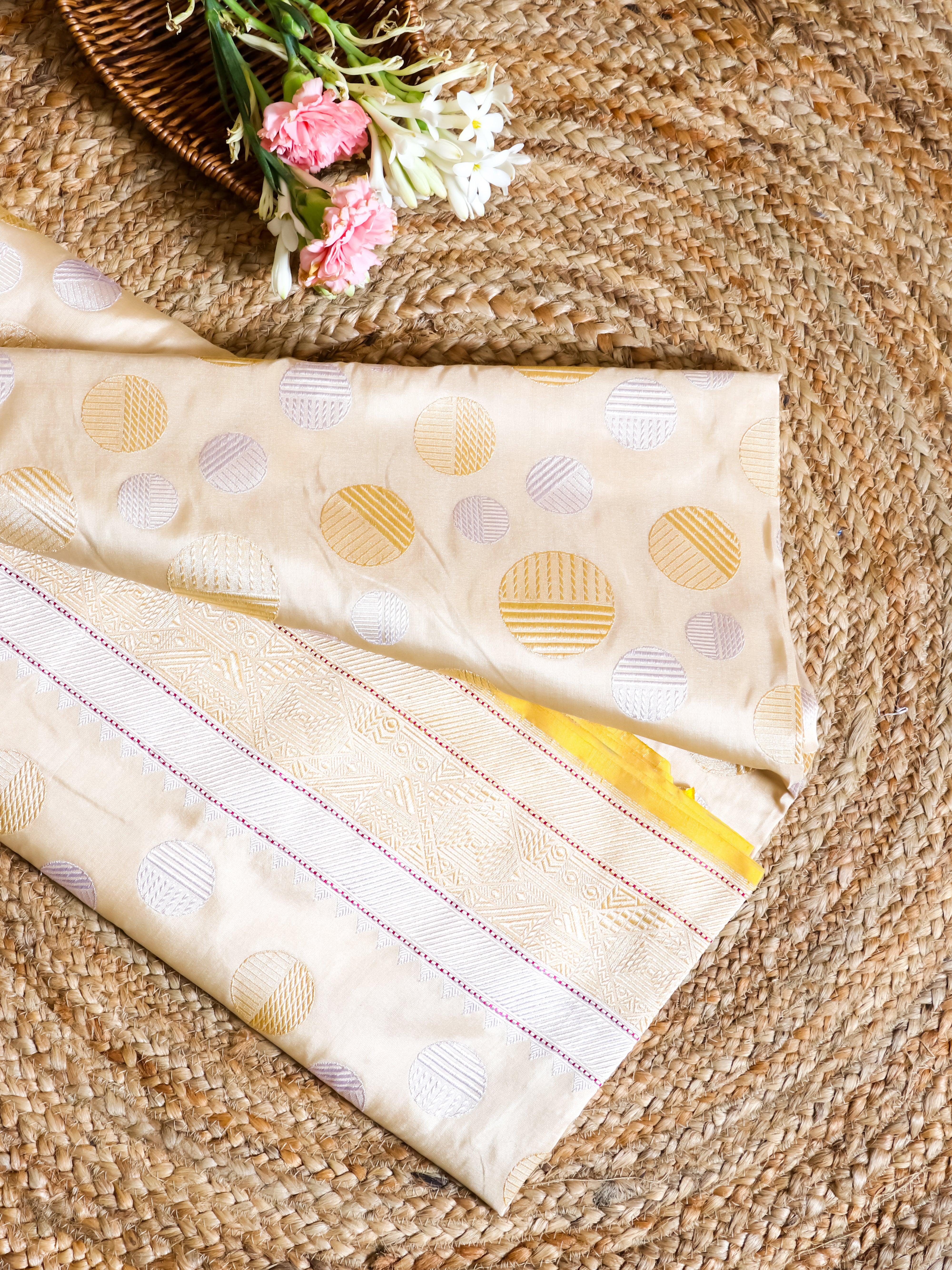 Handwoven Rangkat Banarasi Katan Silk Saree - Sumangal Ekam