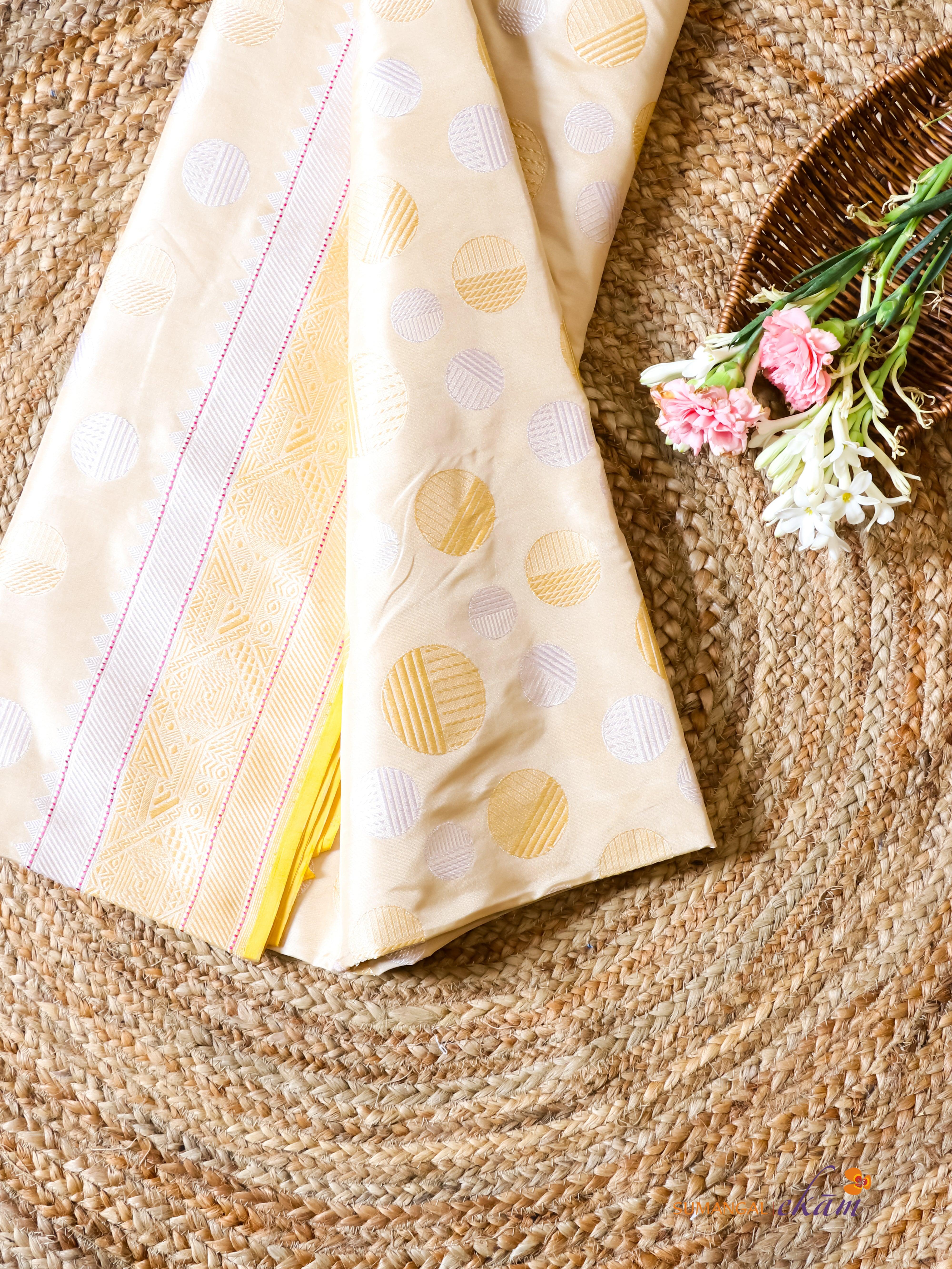 Handwoven Rangkat Banarasi Katan Silk Saree - Sumangal Ekam