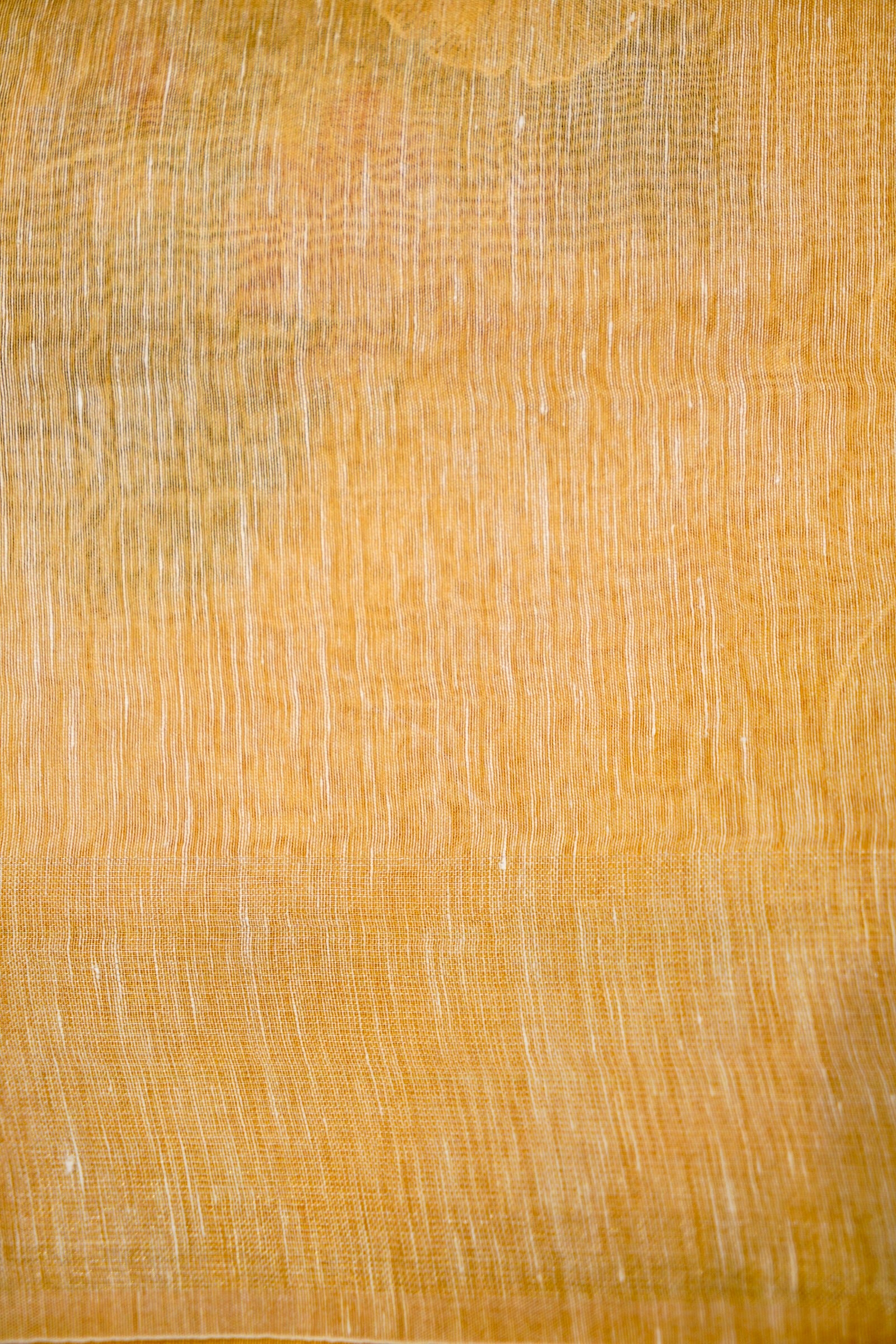 Designer Yellow Linen Silk Saree