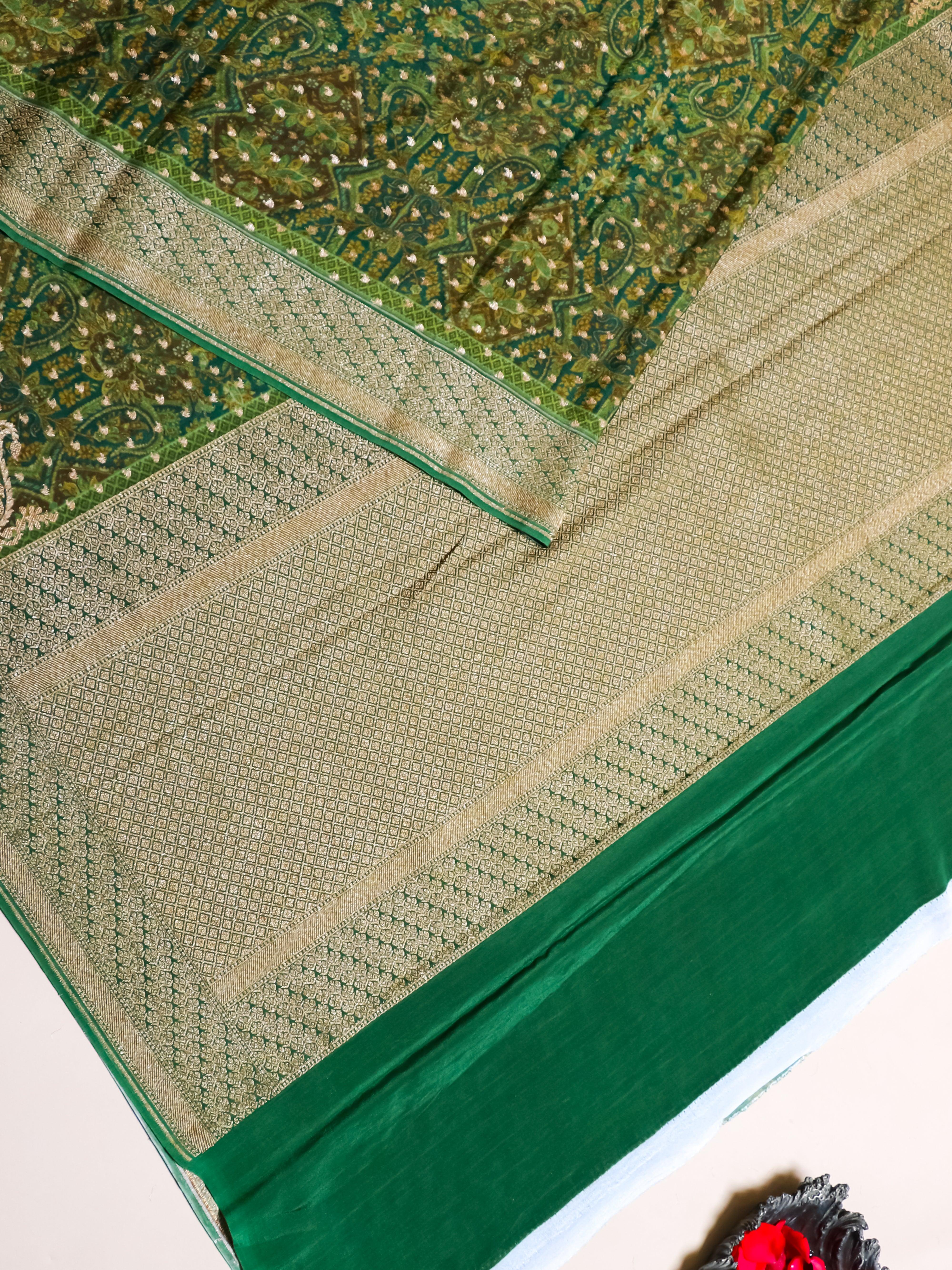 Handwoven Multi Color Banarasi Cotton Silk Saree - Sumangal Ekam