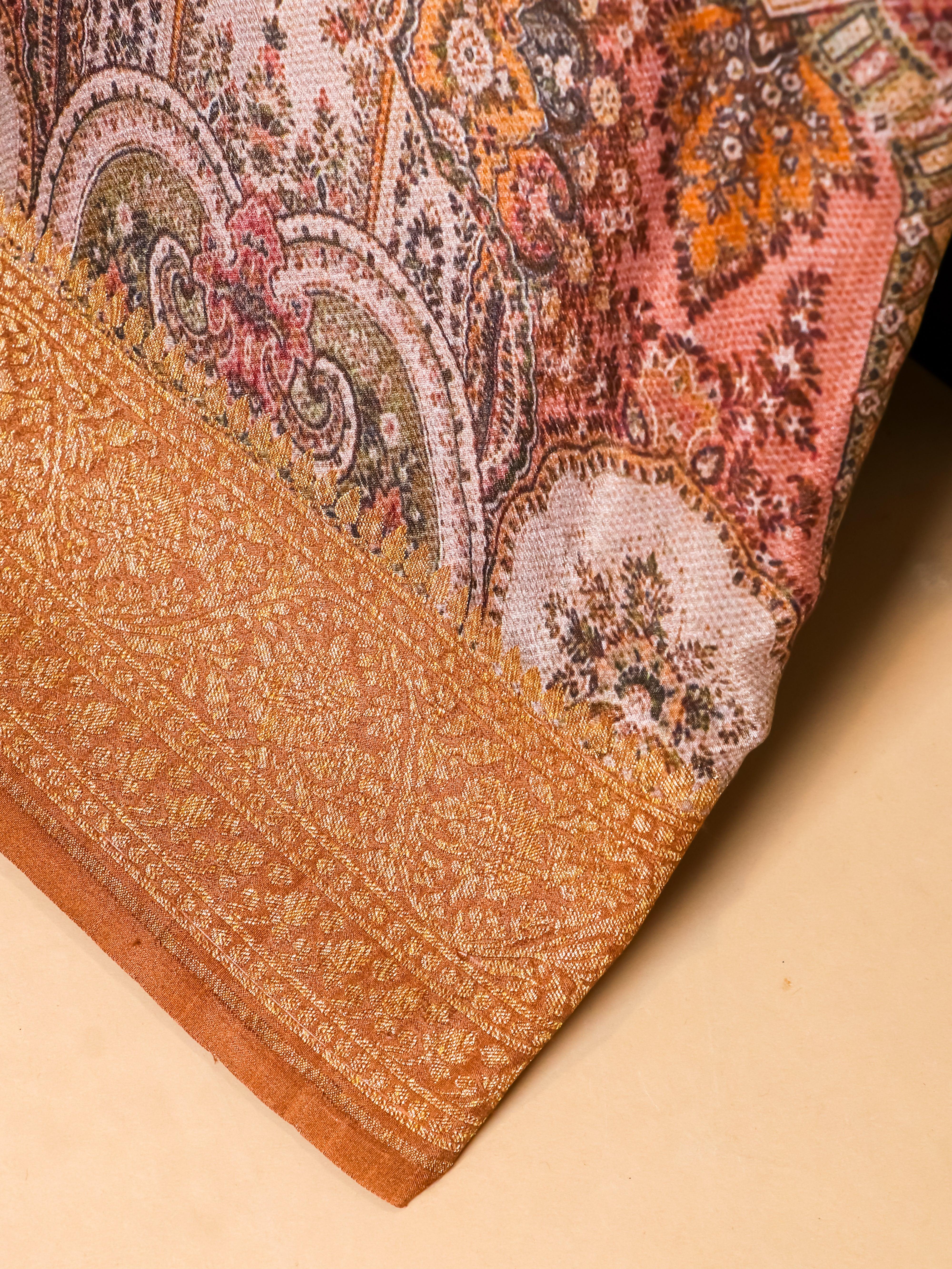 Handwoven Multi Color Banarasi Cotton Silk Saree - Sumangal Ekam