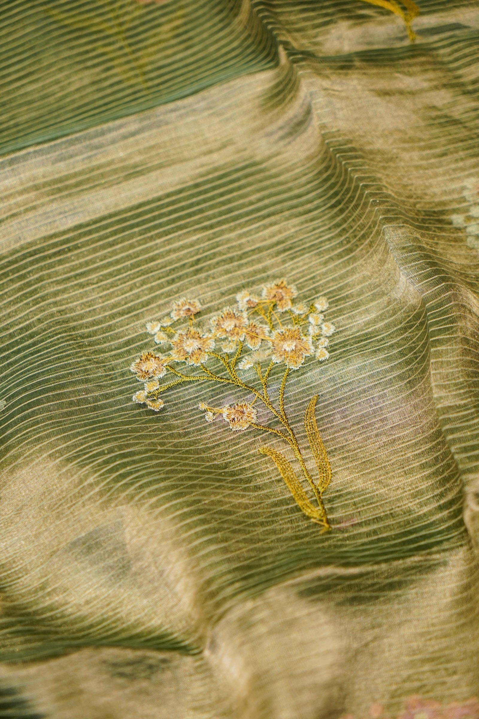 Designer Green Tissue Silk Suit