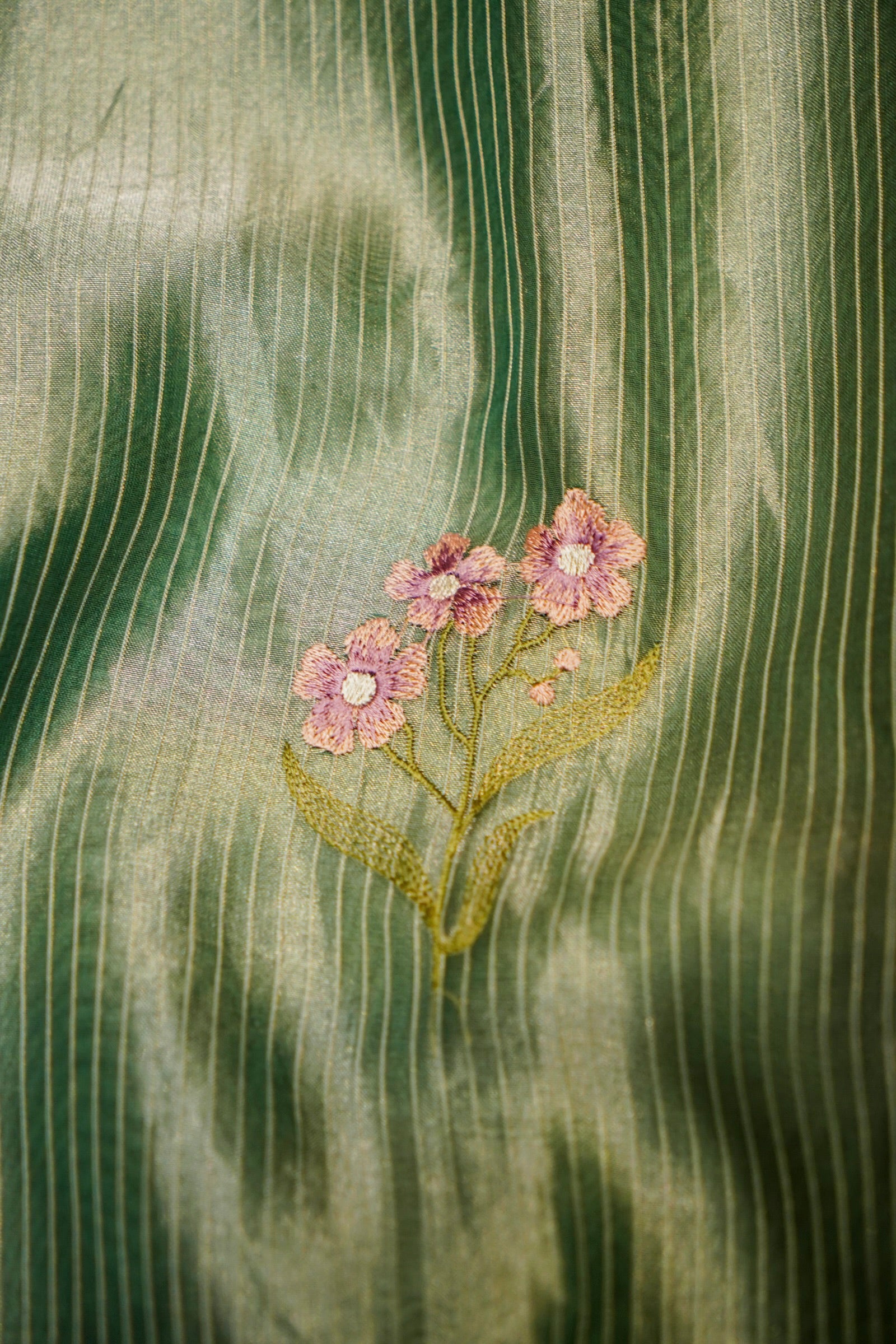 Designer Green Tissue Silk Suit