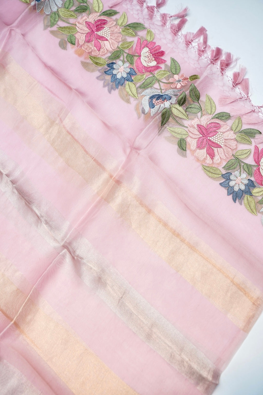 Designer Onion Pink Chanderi Silk Suit