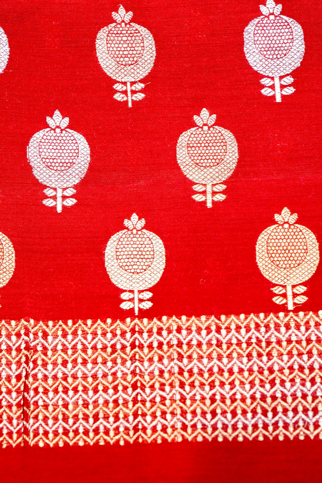 Designer Red Moonga Silk Suit